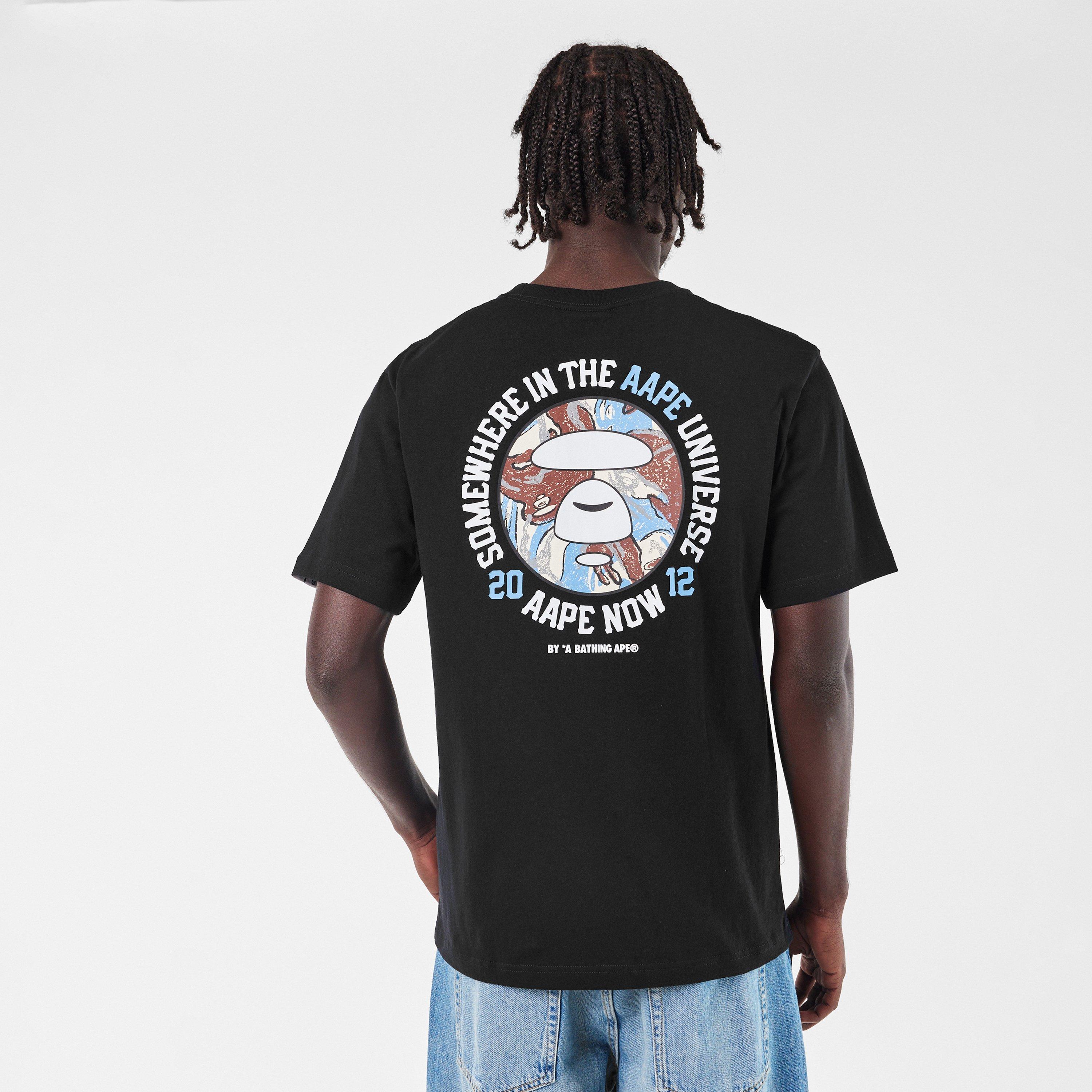 Black - AAPE - Men's Camo Oversized T-Shirt - 4