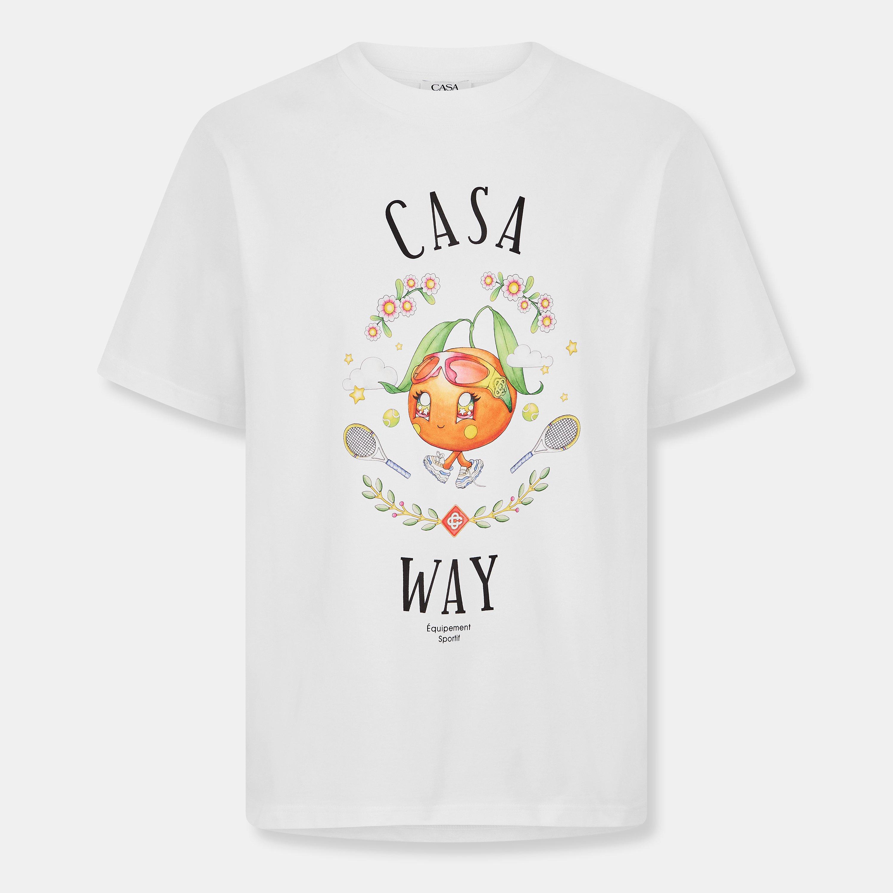 Casablanca Men's Way T-Shirt - White - Small