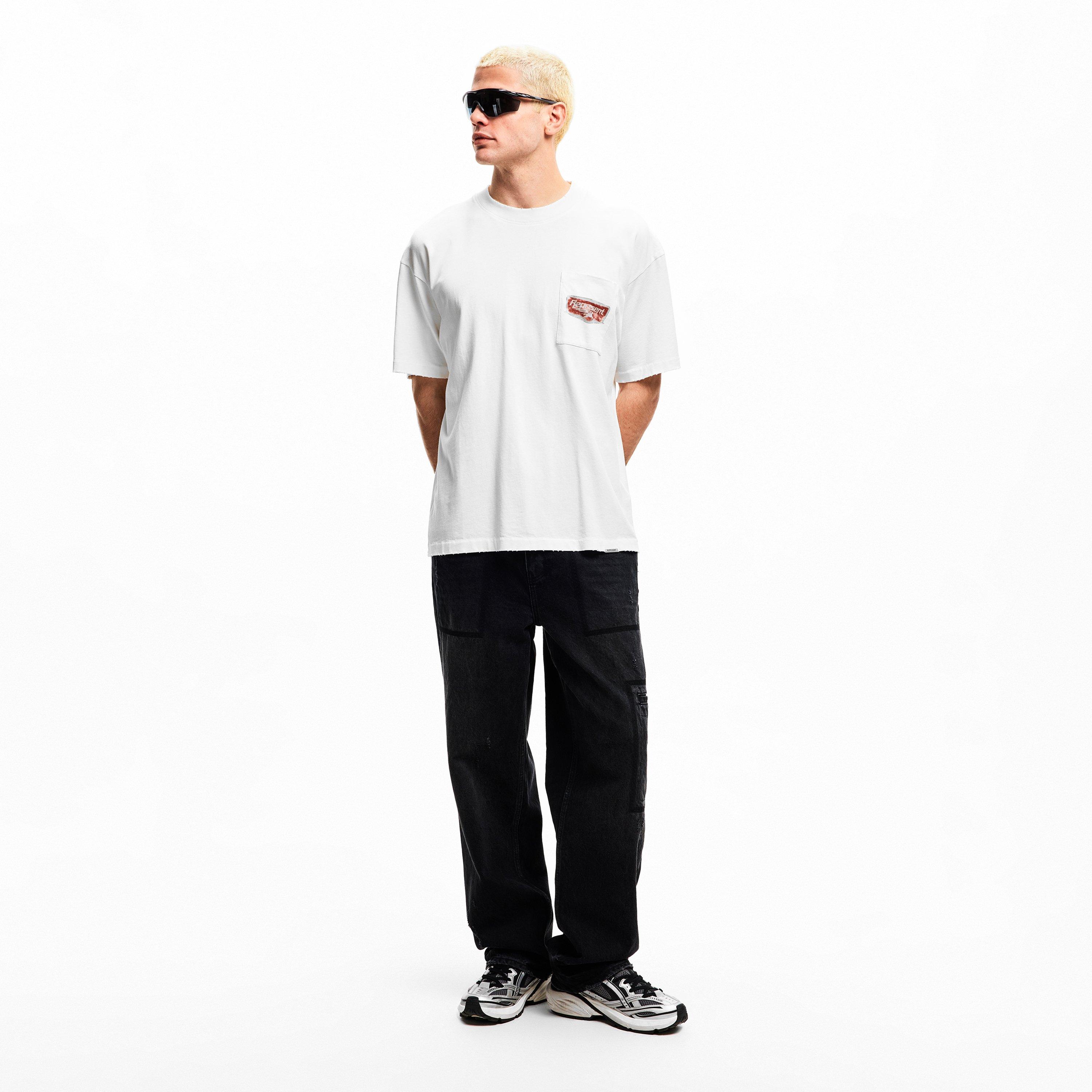 Flat White - Represent - Men's Oversized T-Shirt - 6