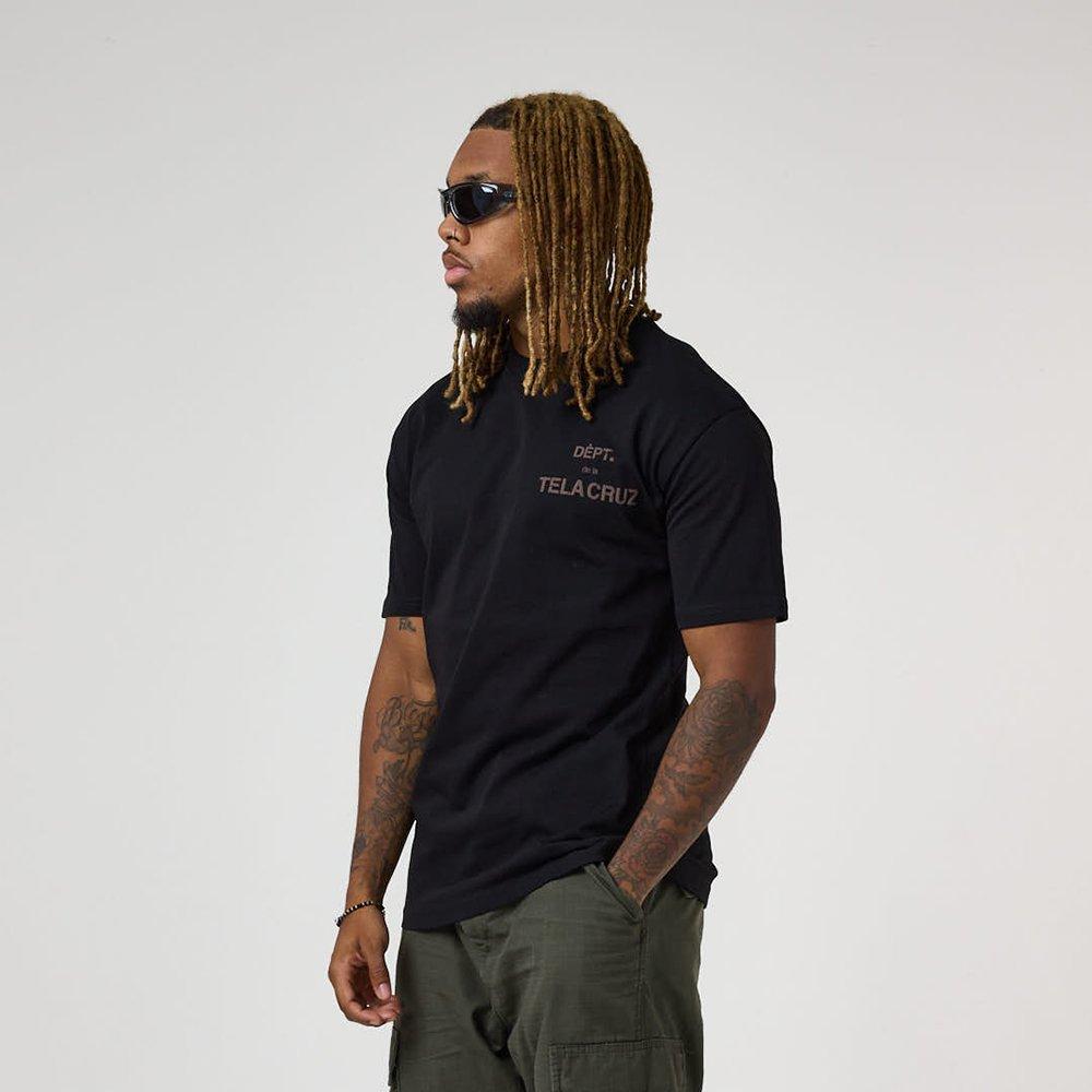 Zwart/Taupe - Tela Cruz - Men's Oversized T-Shirt - 2