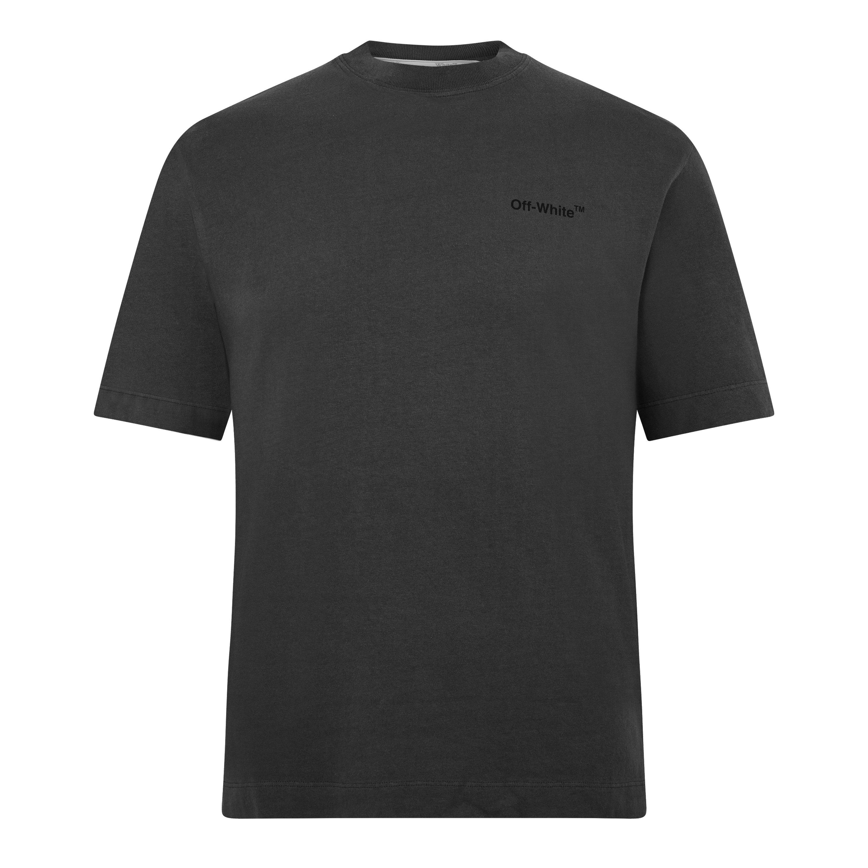 Black - Off White - Men's Skate Short-Sleeve T-Shirt, Virgil Abloh Design - 5