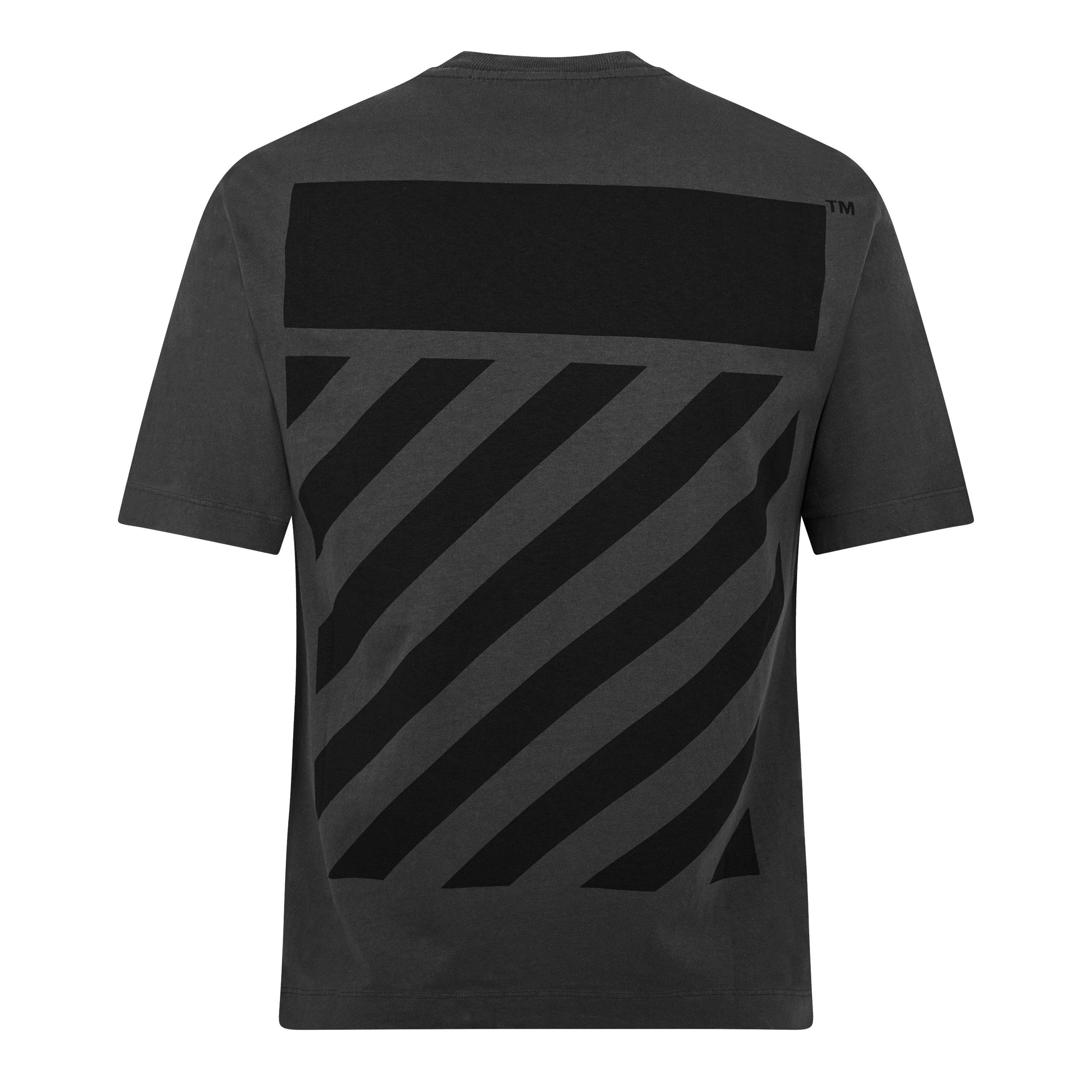 Black - Off White - Men's Skate Short-Sleeve T-Shirt, Virgil Abloh Design - 6
