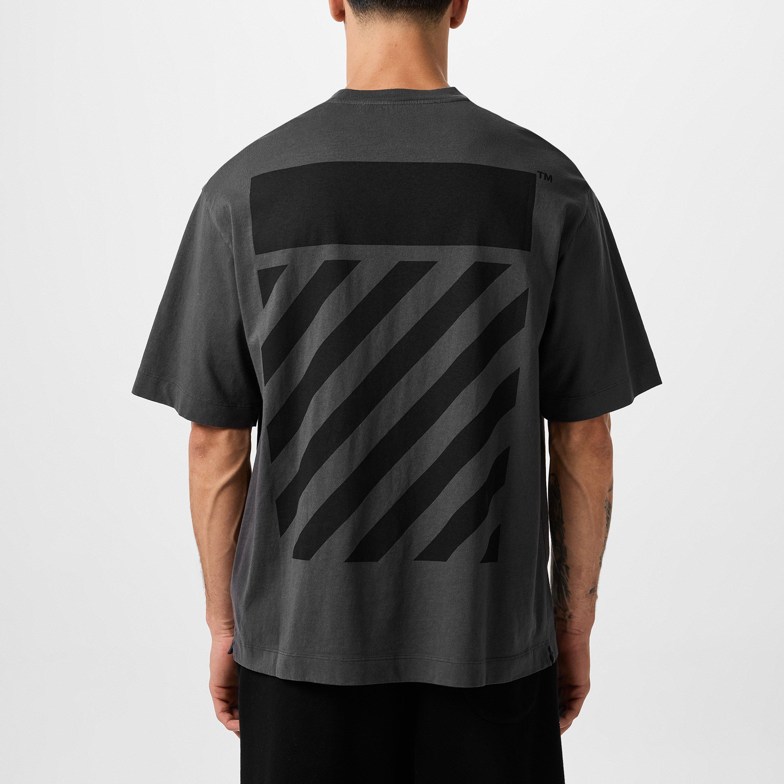 Black - Off White - Men's Skate Short-Sleeve T-Shirt, Virgil Abloh Design - 3