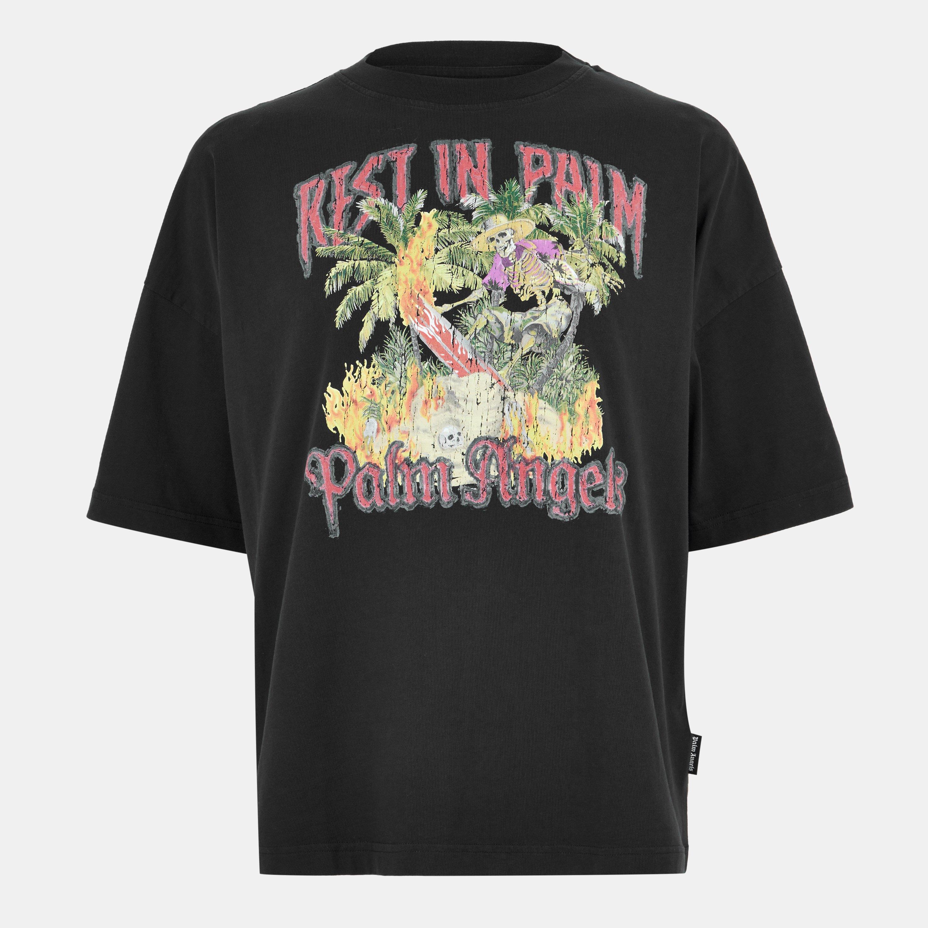Palm Angels Men's Oversized T-Shirt - Black - S