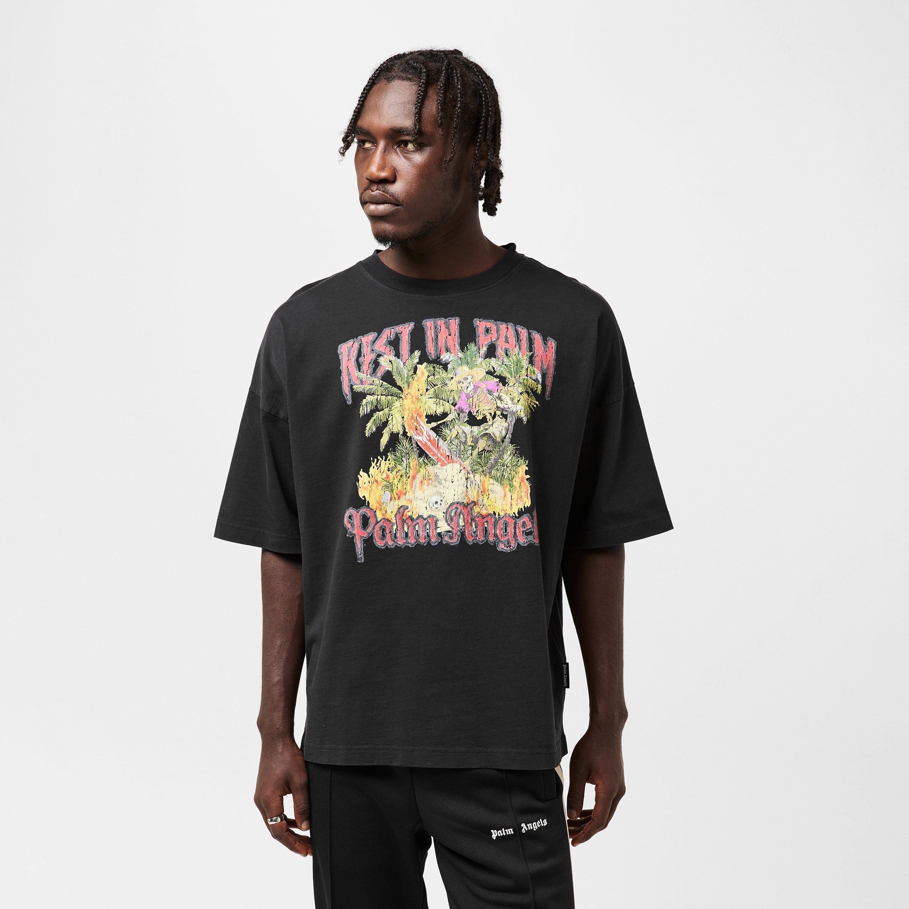 Black - Palm Angels - Men's Oversized T-Shirt - 3