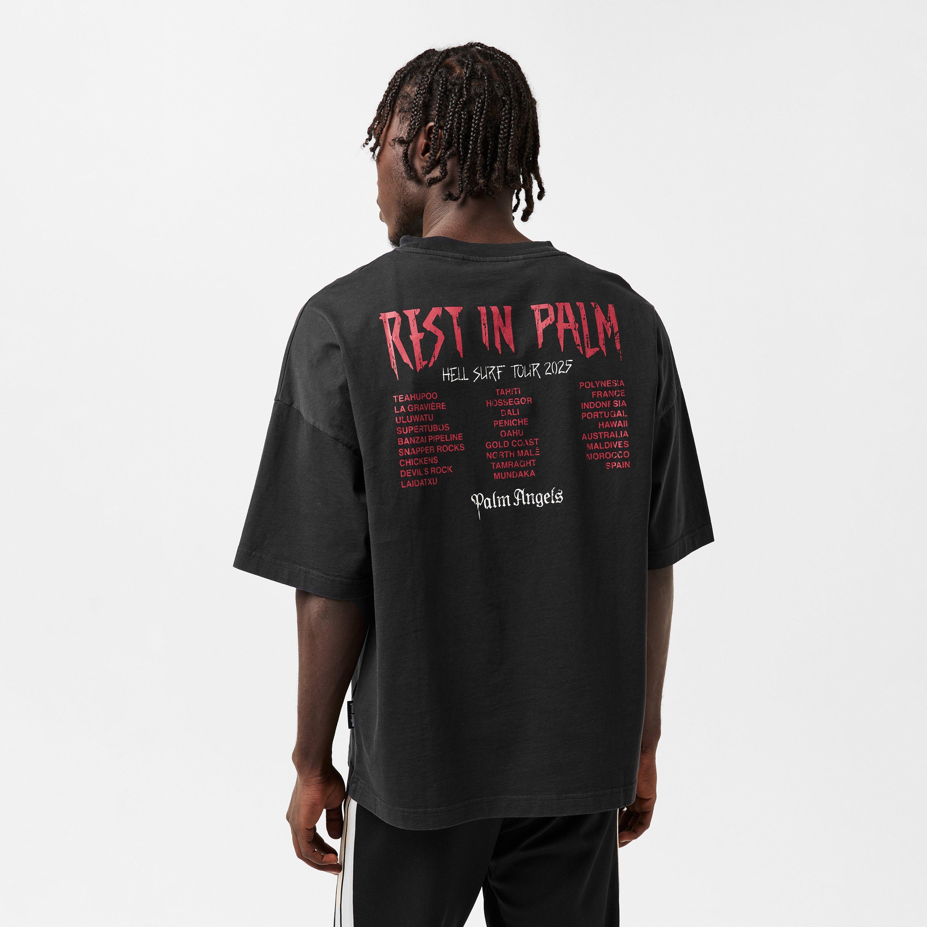 Black - Palm Angels - Men's Oversized T-Shirt - 4