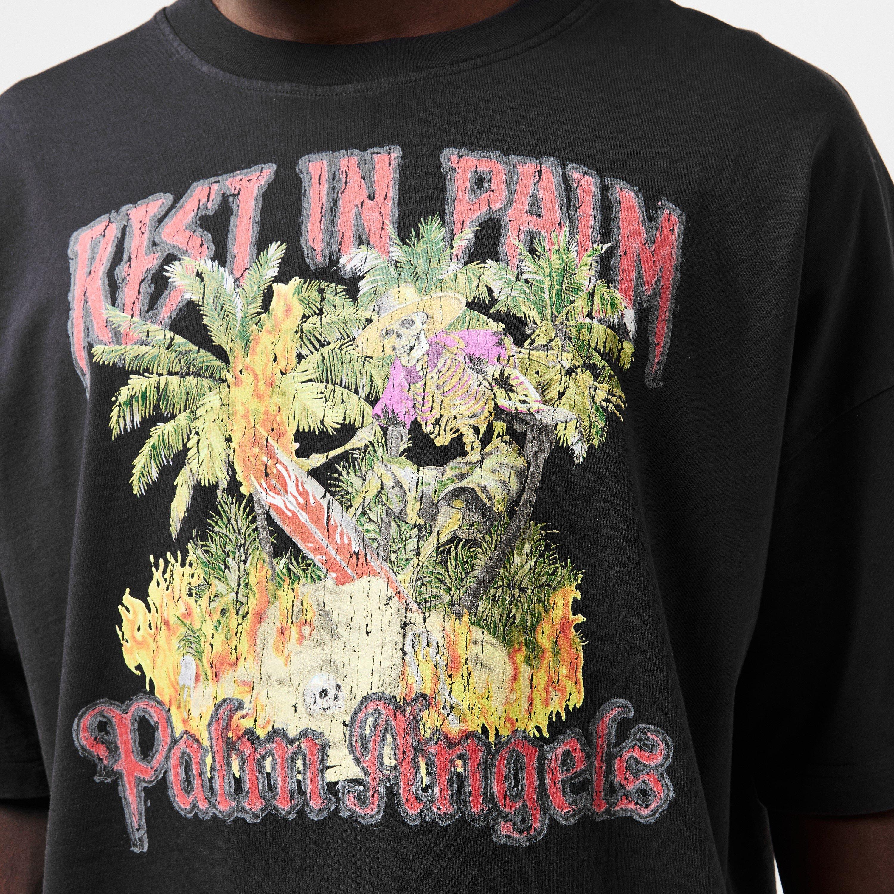 Black - Palm Angels - Men's Oversized T-Shirt - 5