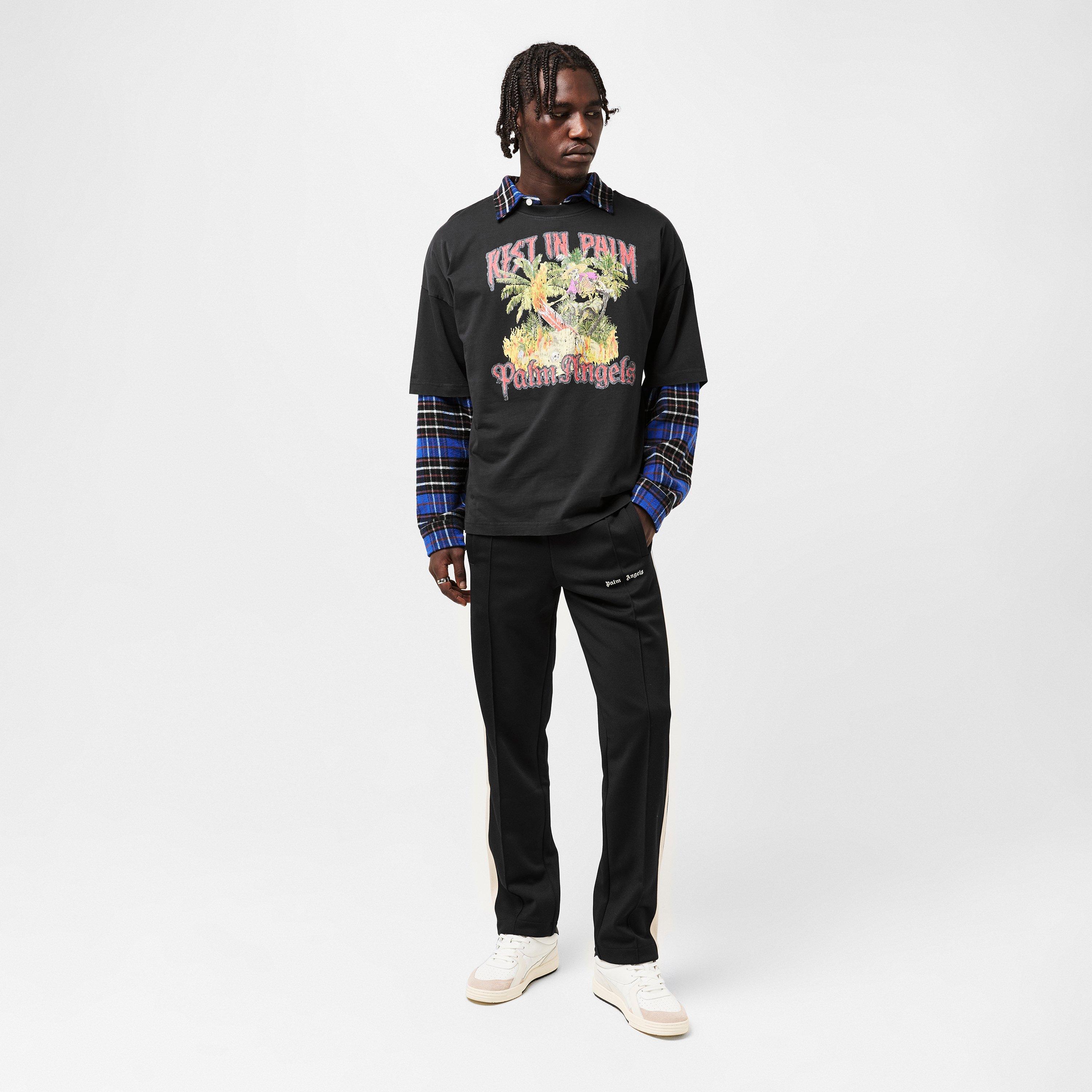 Black - Palm Angels - Men's Oversized T-Shirt - 6