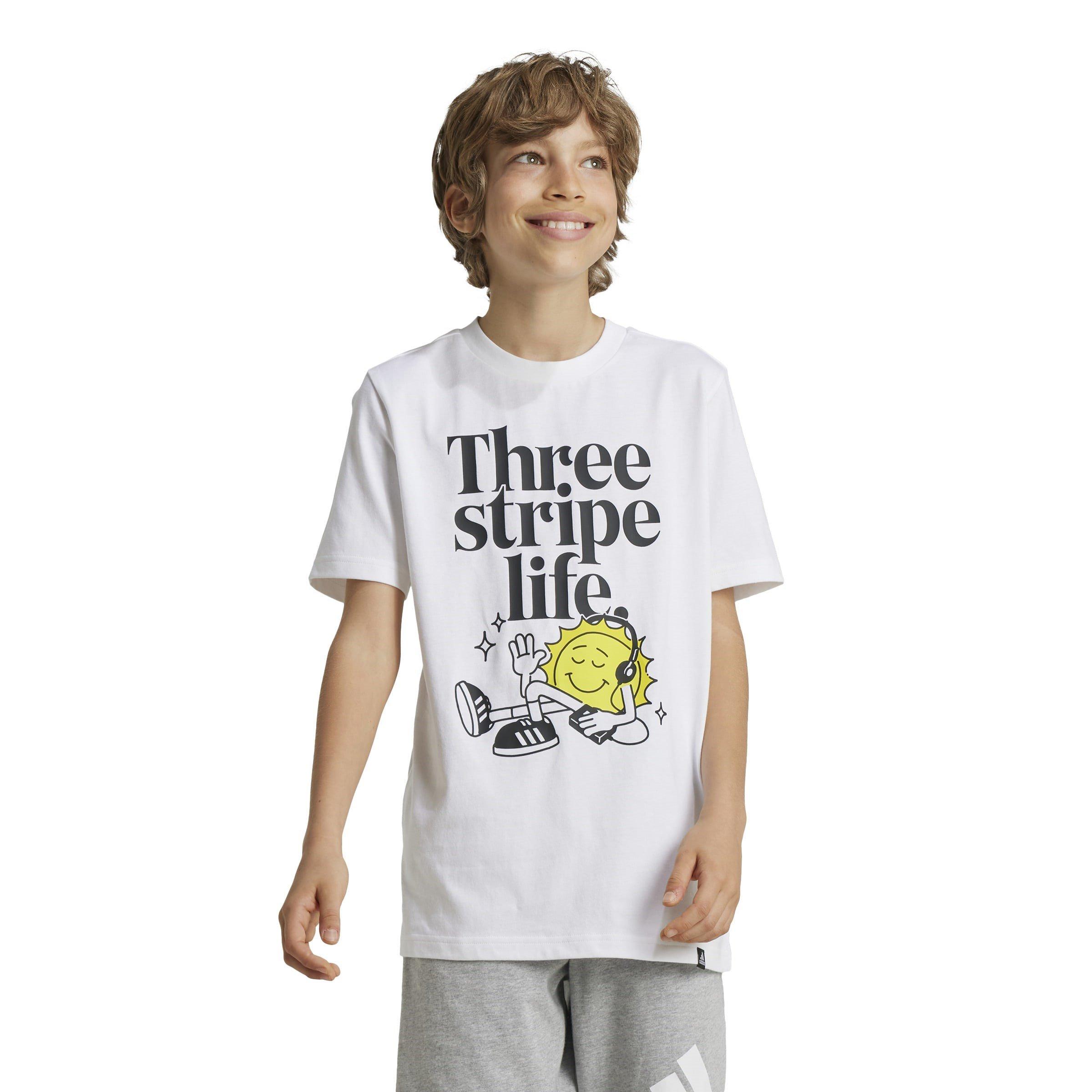 White - adidas - Kids' Positivity Table Graphic Regular Fit T-Shirt - 2