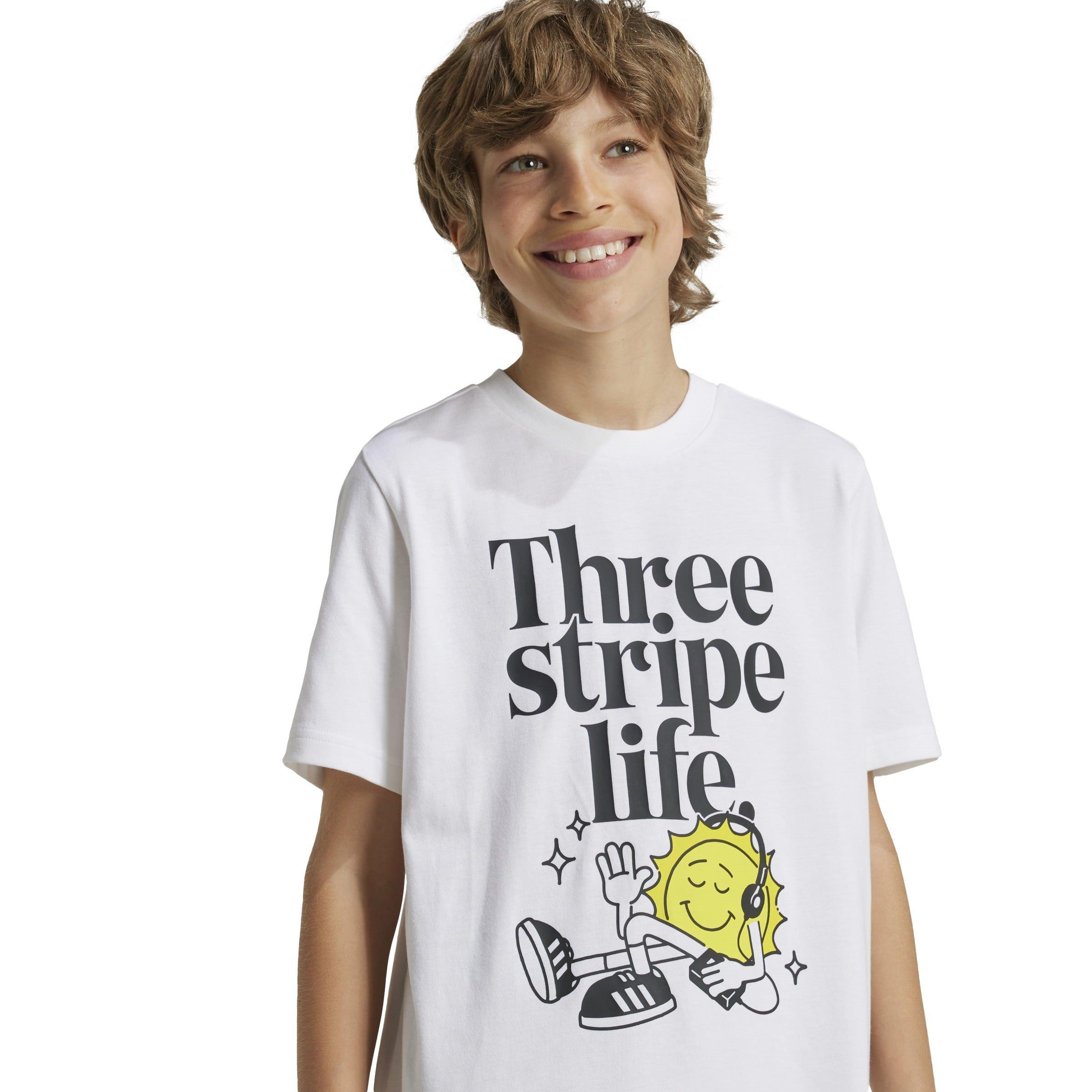 White - adidas - Kids' Positivity Table Graphic Regular Fit T-Shirt - 7