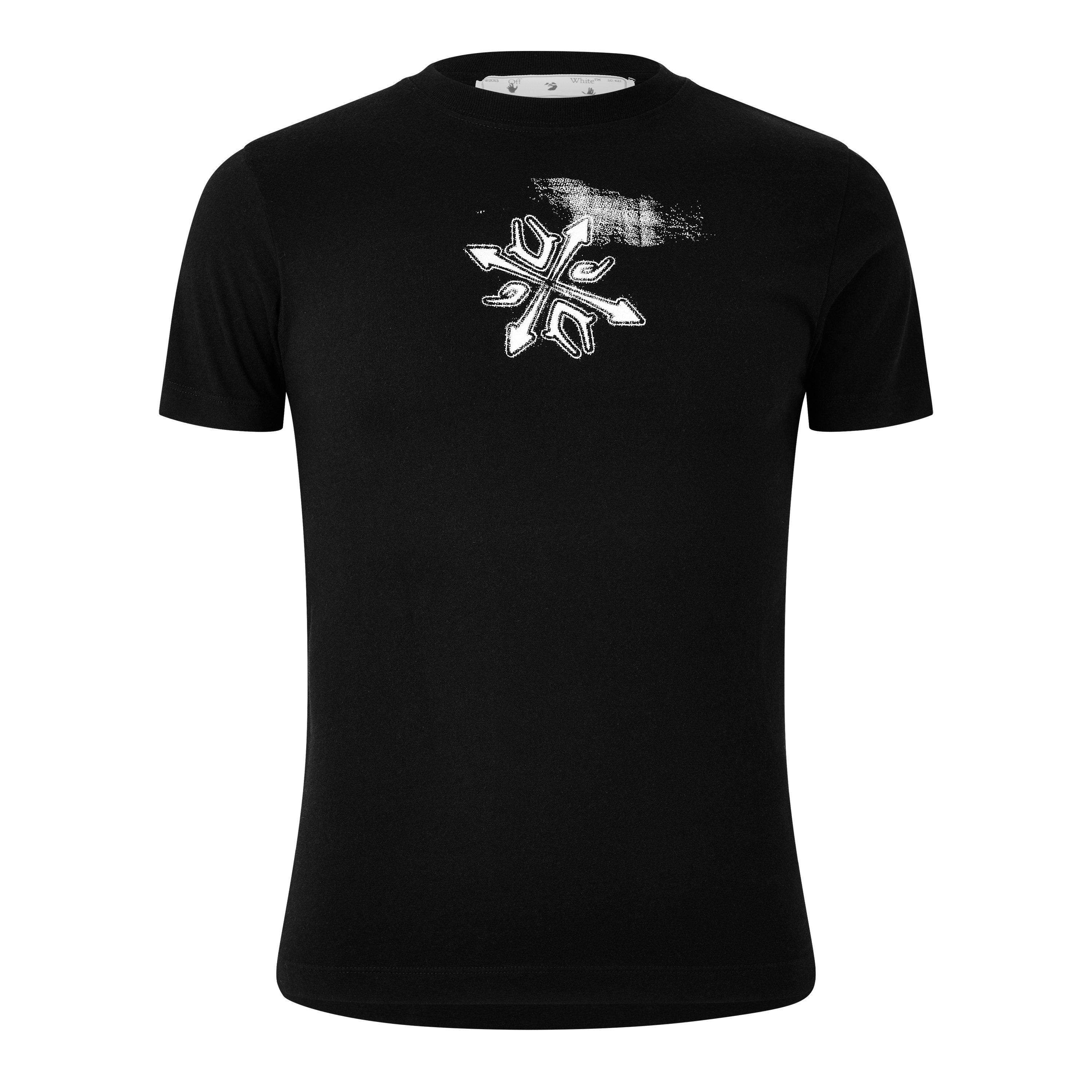 Zwart/Wit - Off White - Men's Slim S/S Graphic T-Shirt - 5