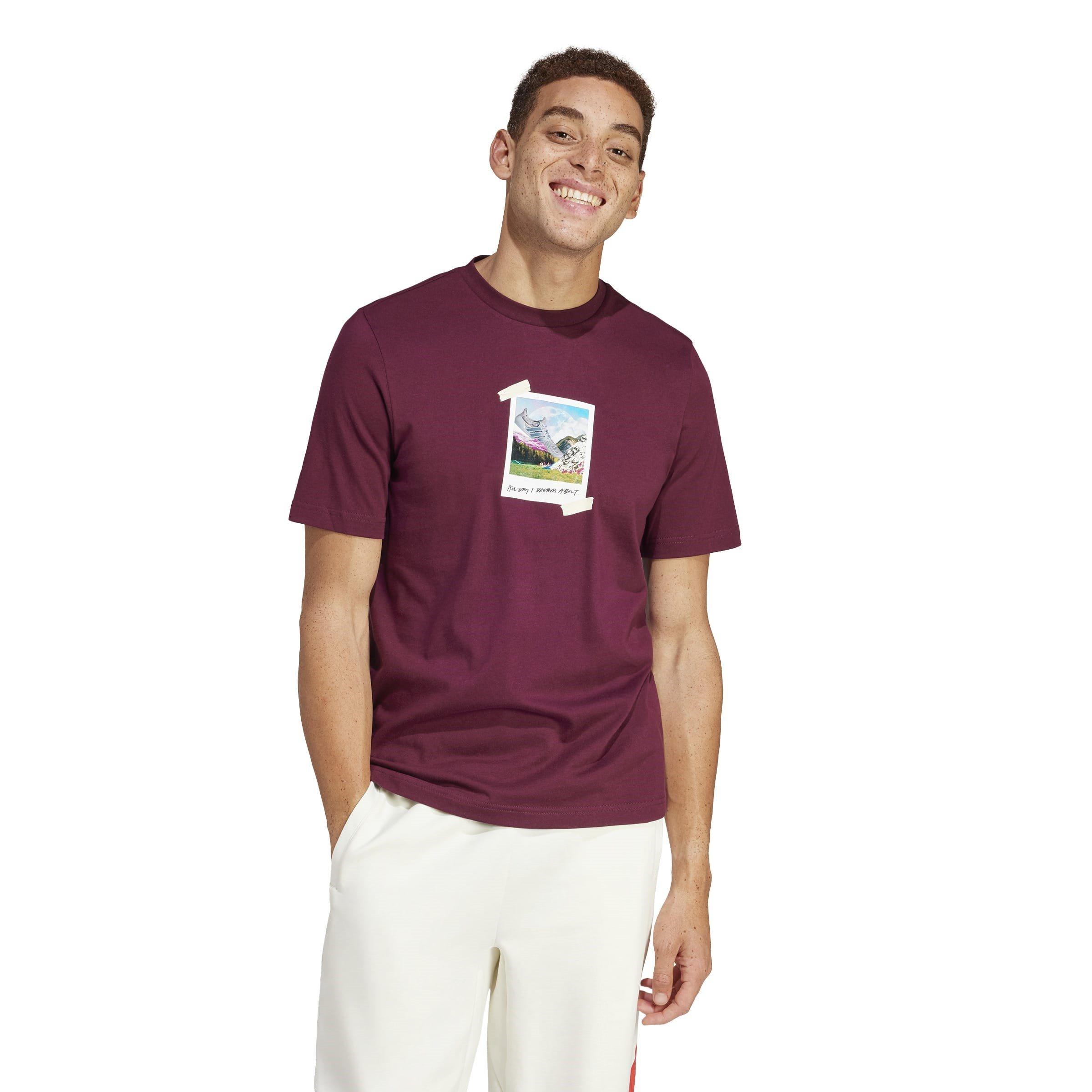 Burgundy - adidas - Regular Fit T-Shirt - 2