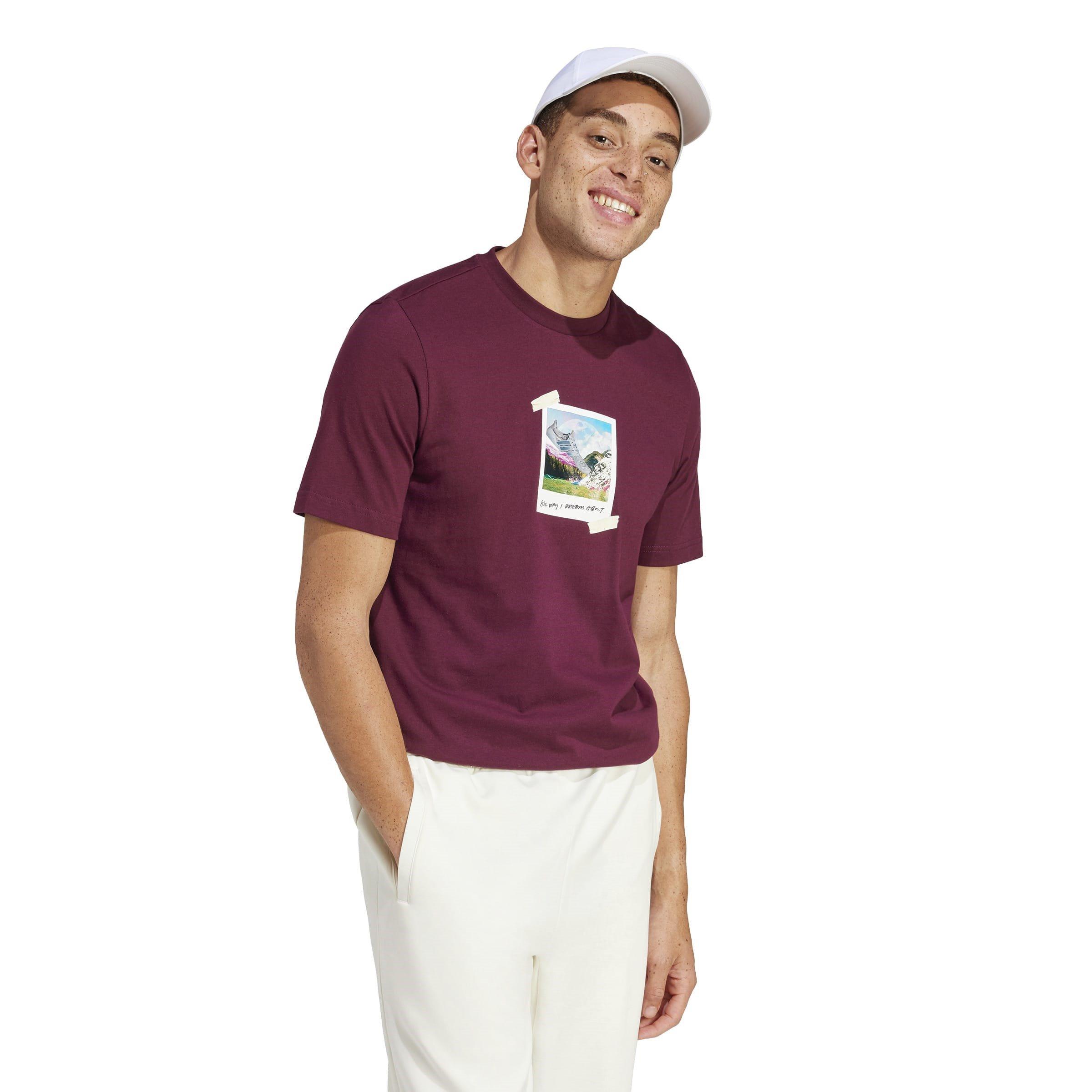 Burgundy - adidas - Regular Fit T-Shirt - 4