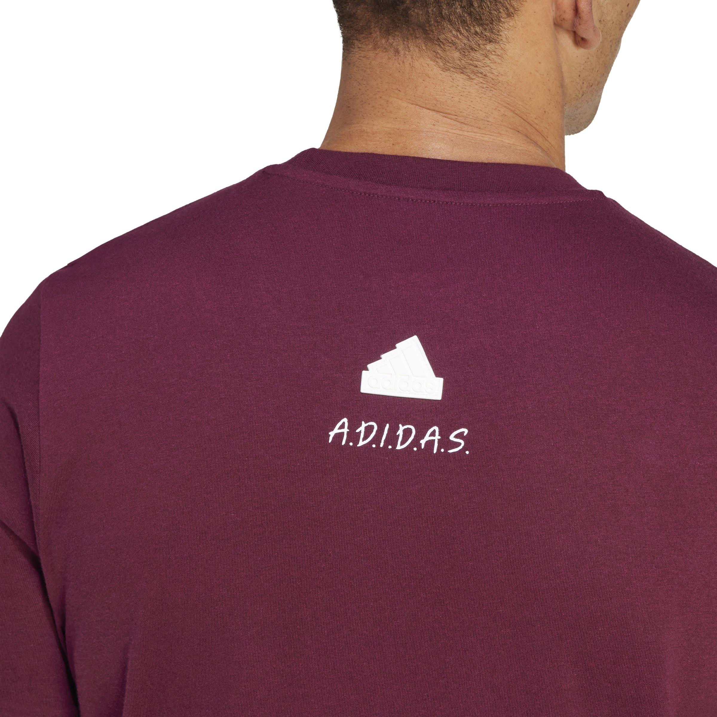 Burgundy - adidas - Regular Fit T-Shirt - 6