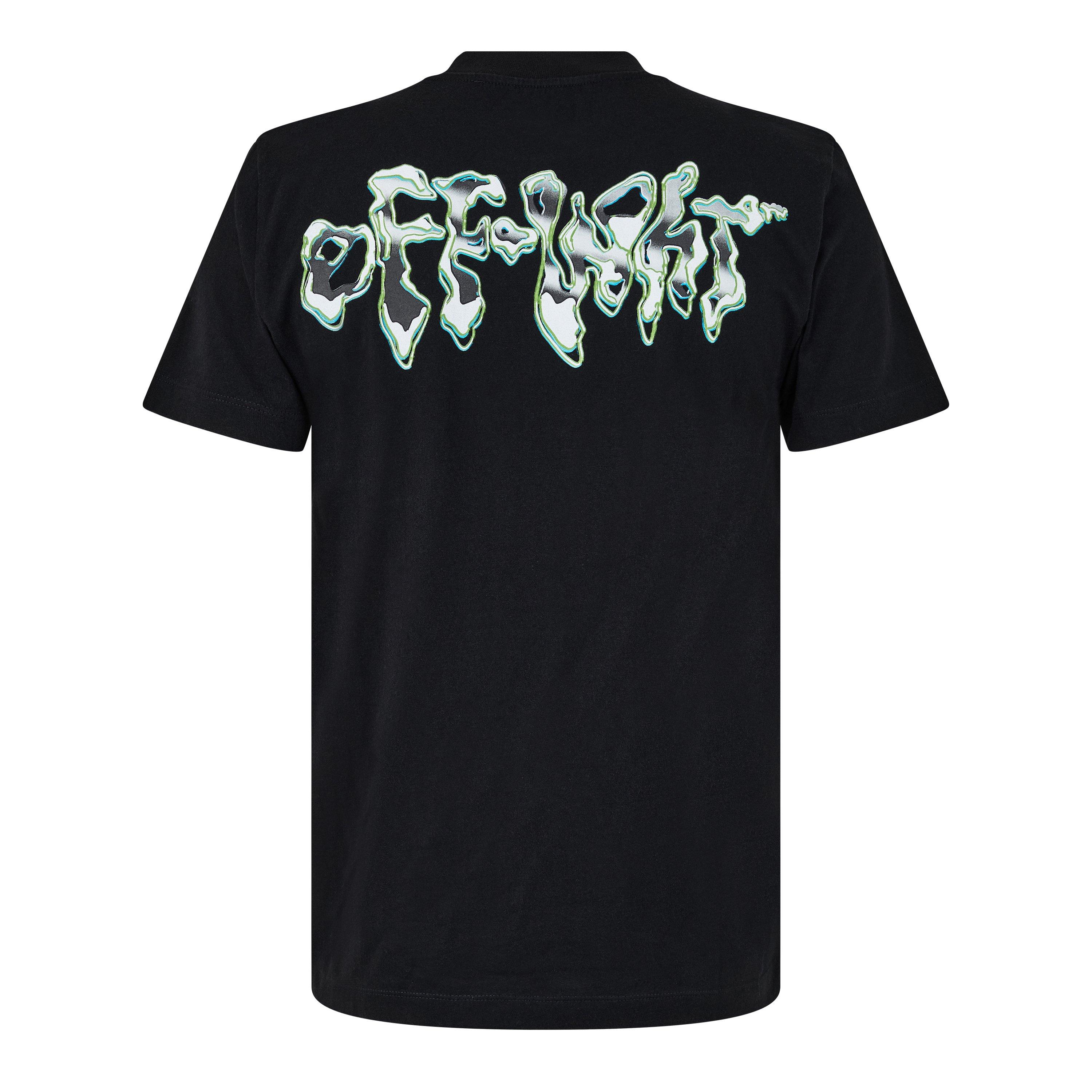 Schwarz/Weiß - Off White - Men's Liquid T-Shirt with Printed Logo Motif - 6