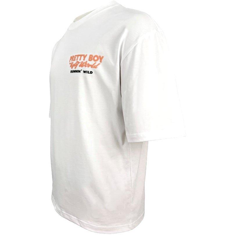 White - Pretty Boy Ugly World - The Pretty Boy Ugly World Cotton Short Sleeve Crew Neck Oversized Fit T-Shirt Mens - 3