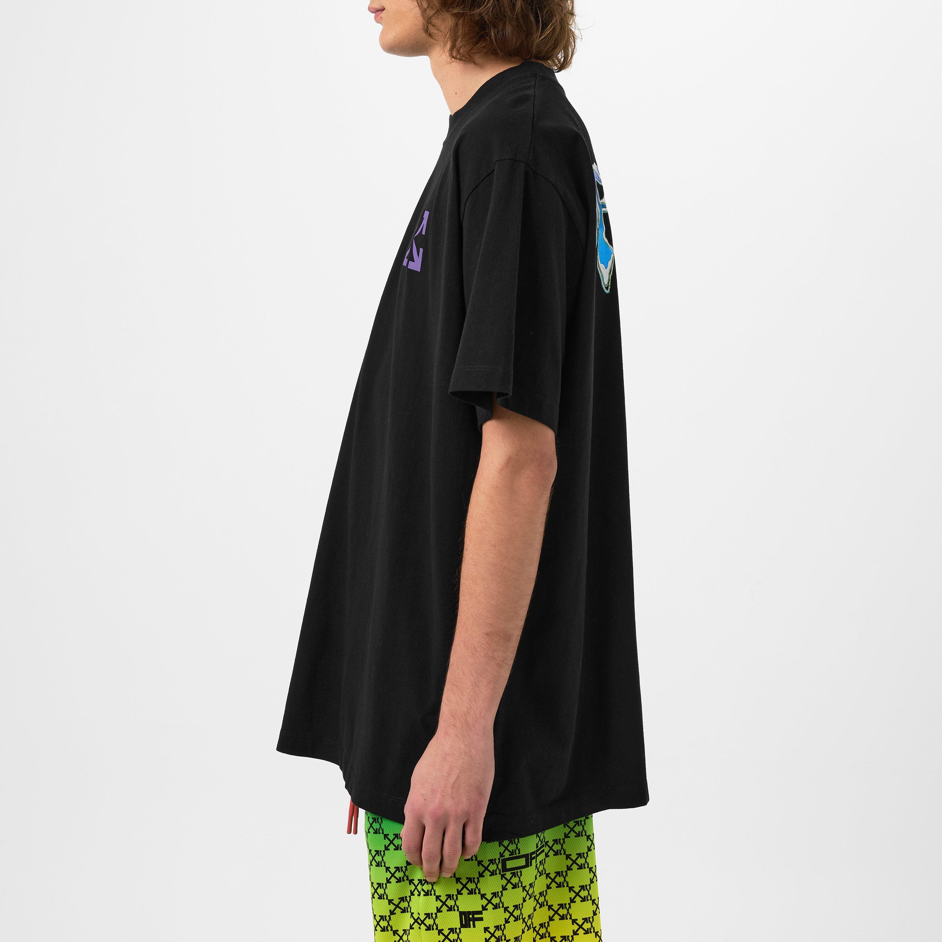 Noir/Bleu - Off White - Men's Liquid Logo T-Shirt - 2