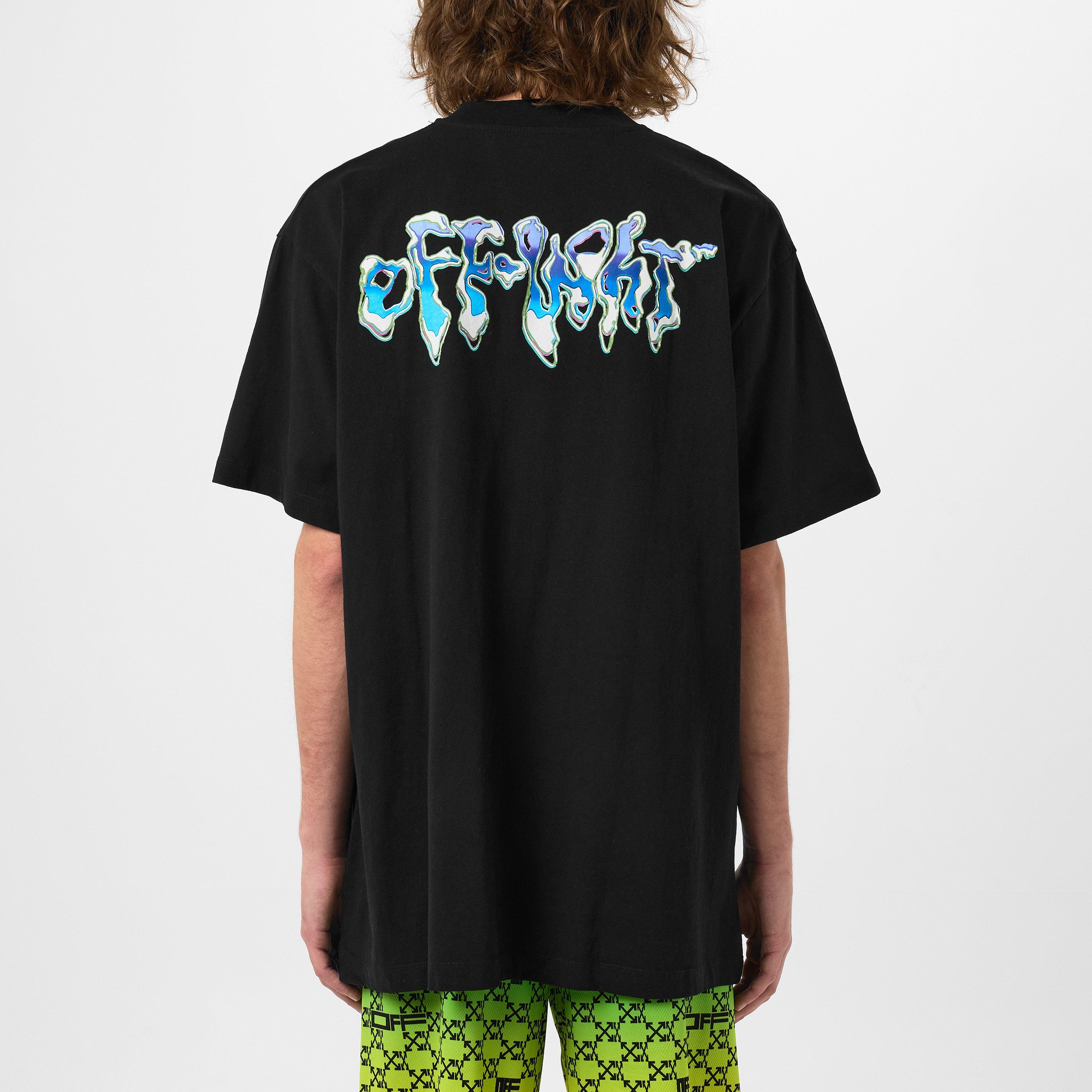 Noir/Bleu - Off White - Men's Liquid Logo T-Shirt - 3