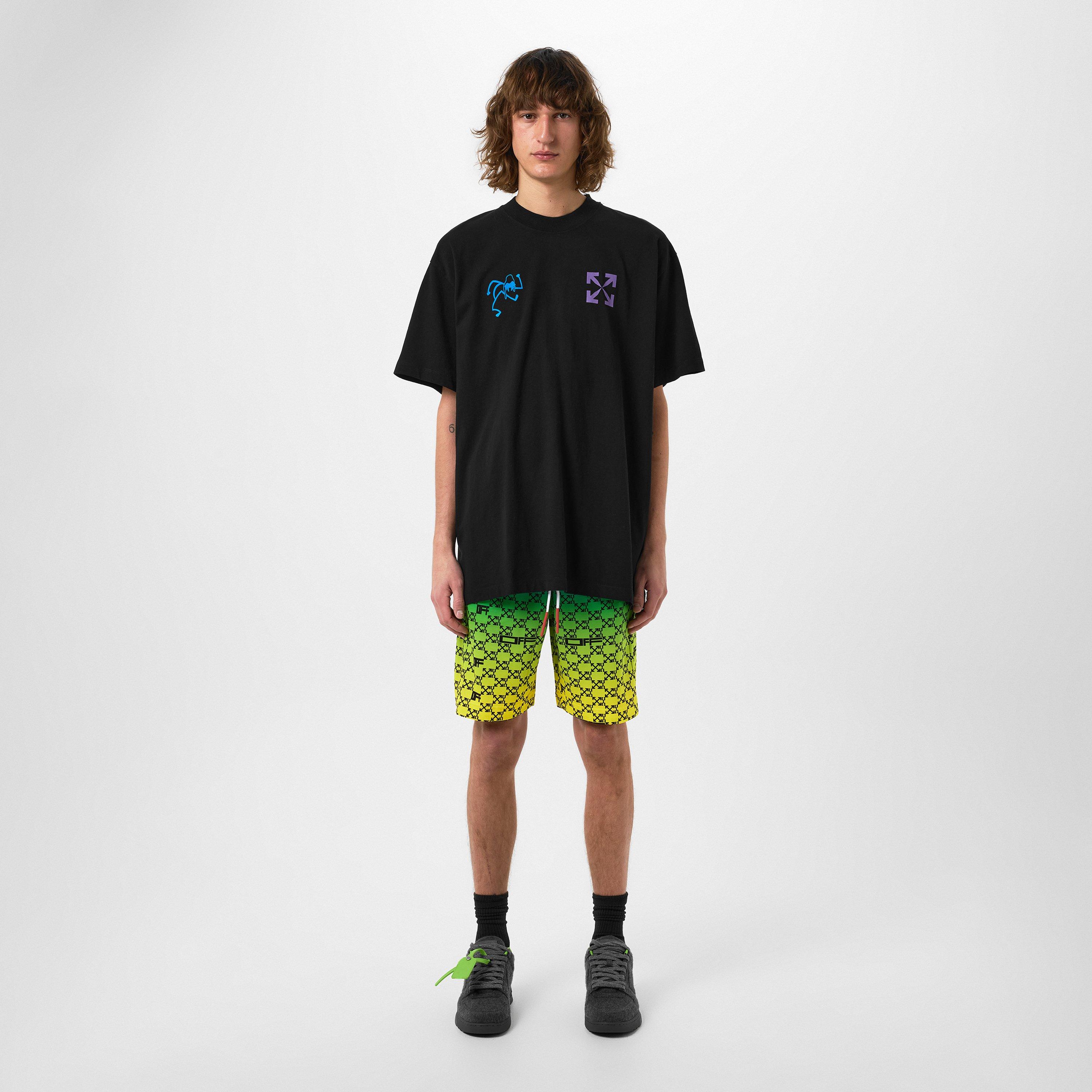 Noir/Bleu - Off White - Men's Liquid Logo T-Shirt - 4