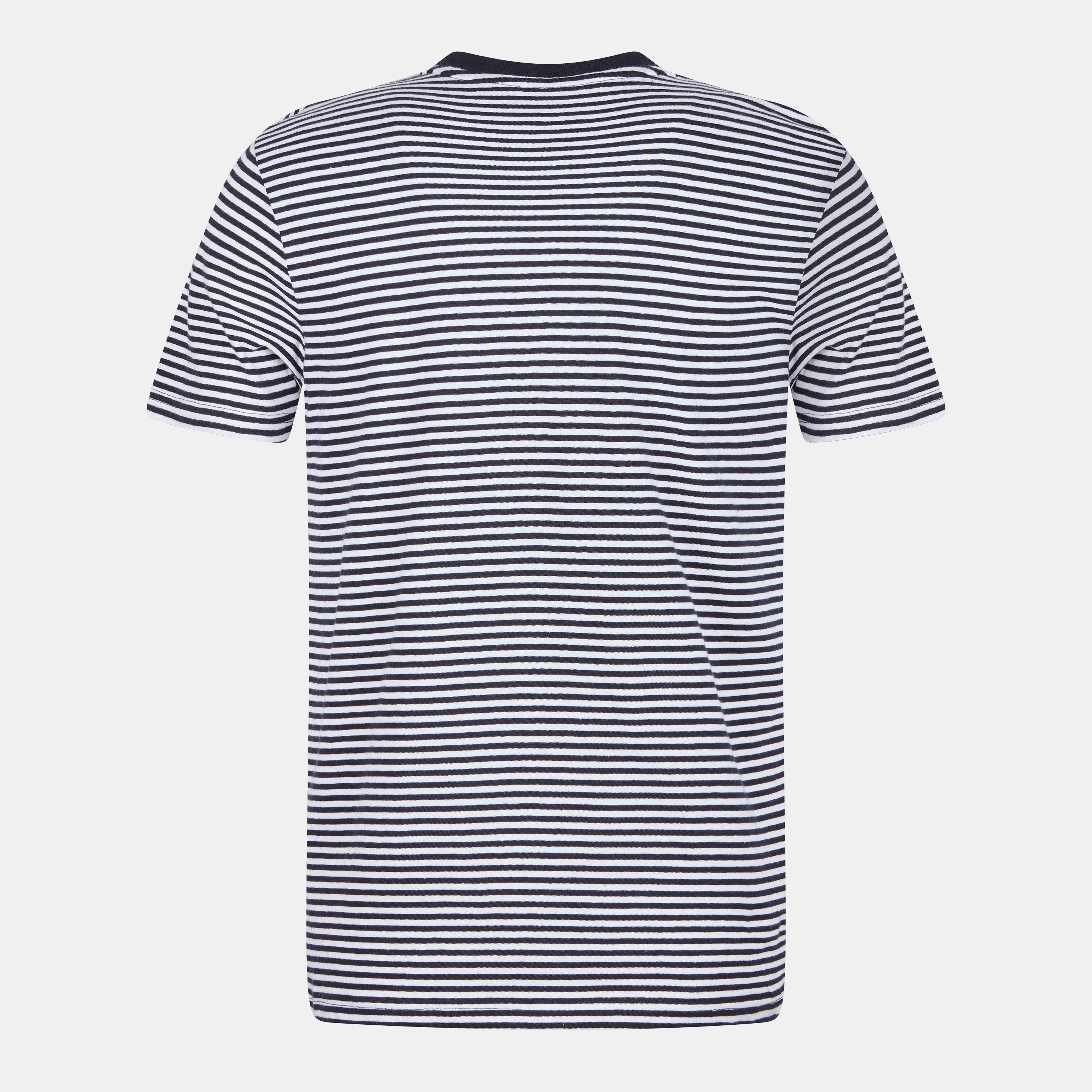 Dk Navy/ Weiß - Lyle and Scott - Men's Stripe Regular Fit T-Shirt - 2