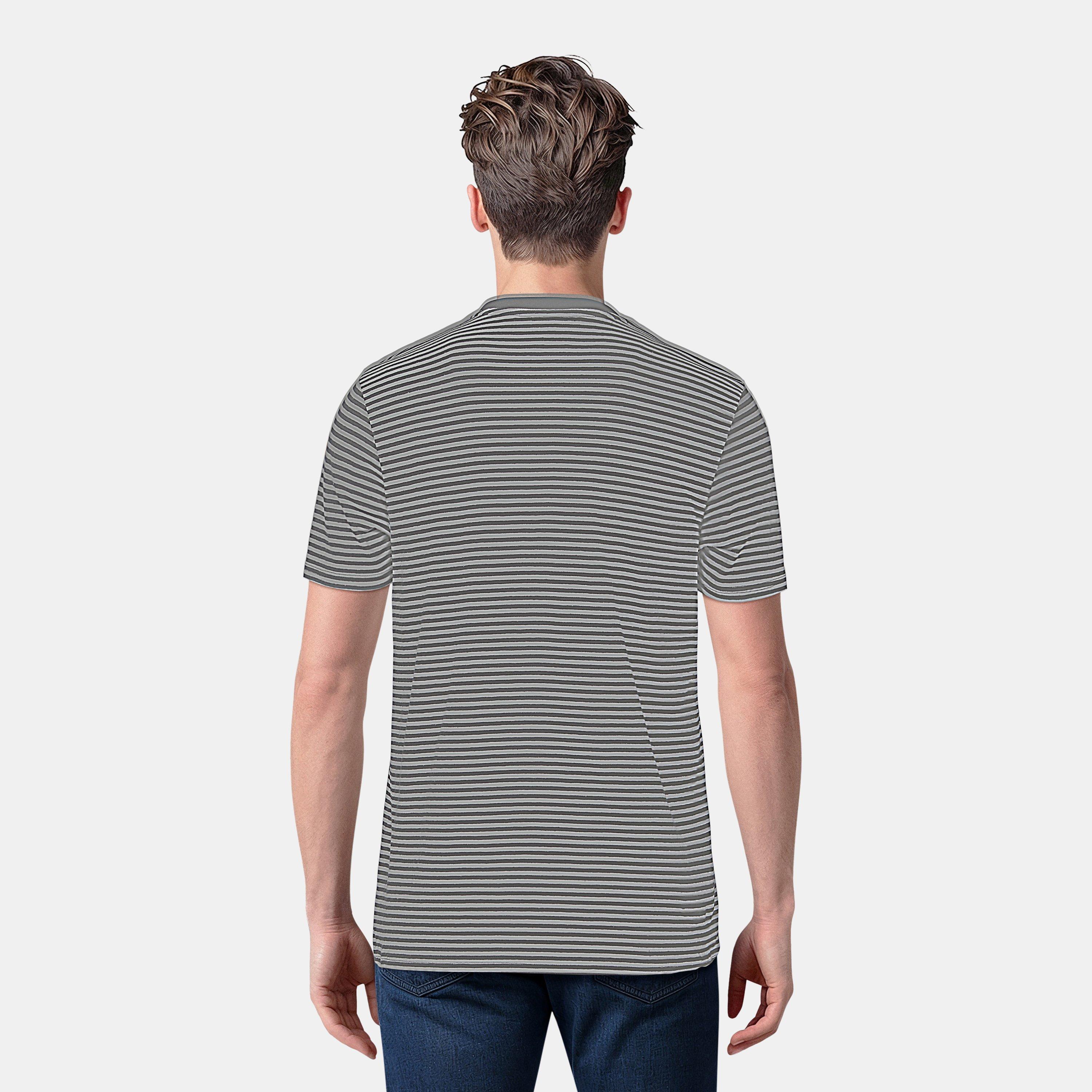 Dk Navy/ Weiß - Lyle and Scott - Men's Stripe Regular Fit T-Shirt - 4