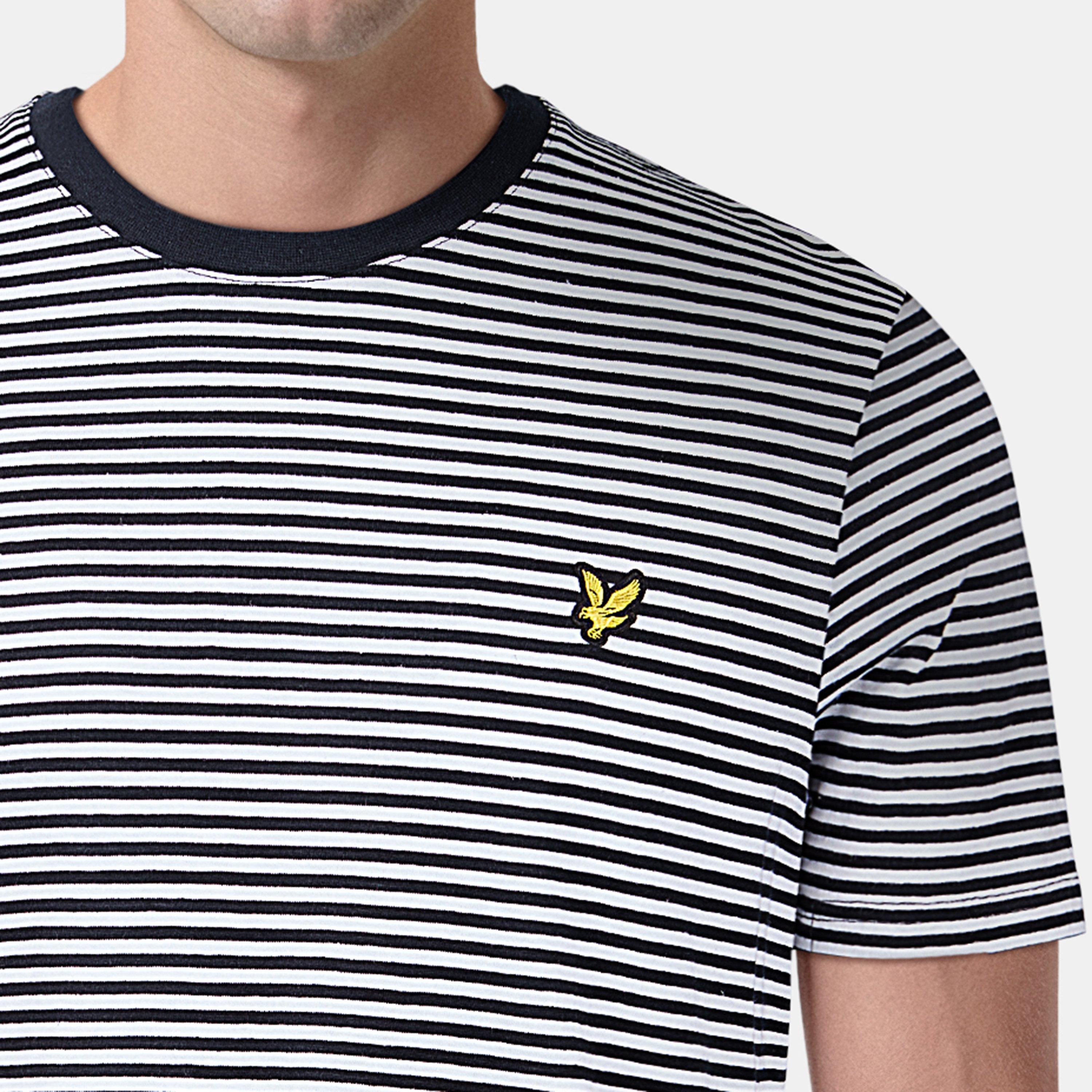 Dk Navy/ Weiß - Lyle and Scott - Men's Stripe Regular Fit T-Shirt - 5