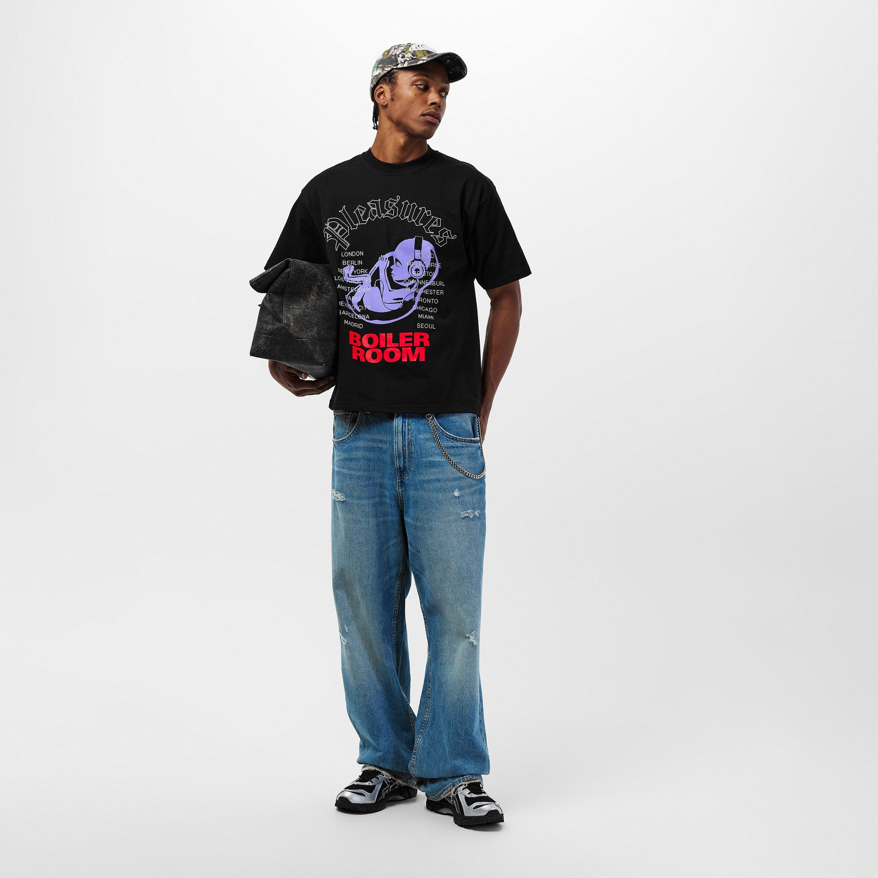 Black - Pleasures - Men's Pleasur Headphone Te T-Shirt - 6