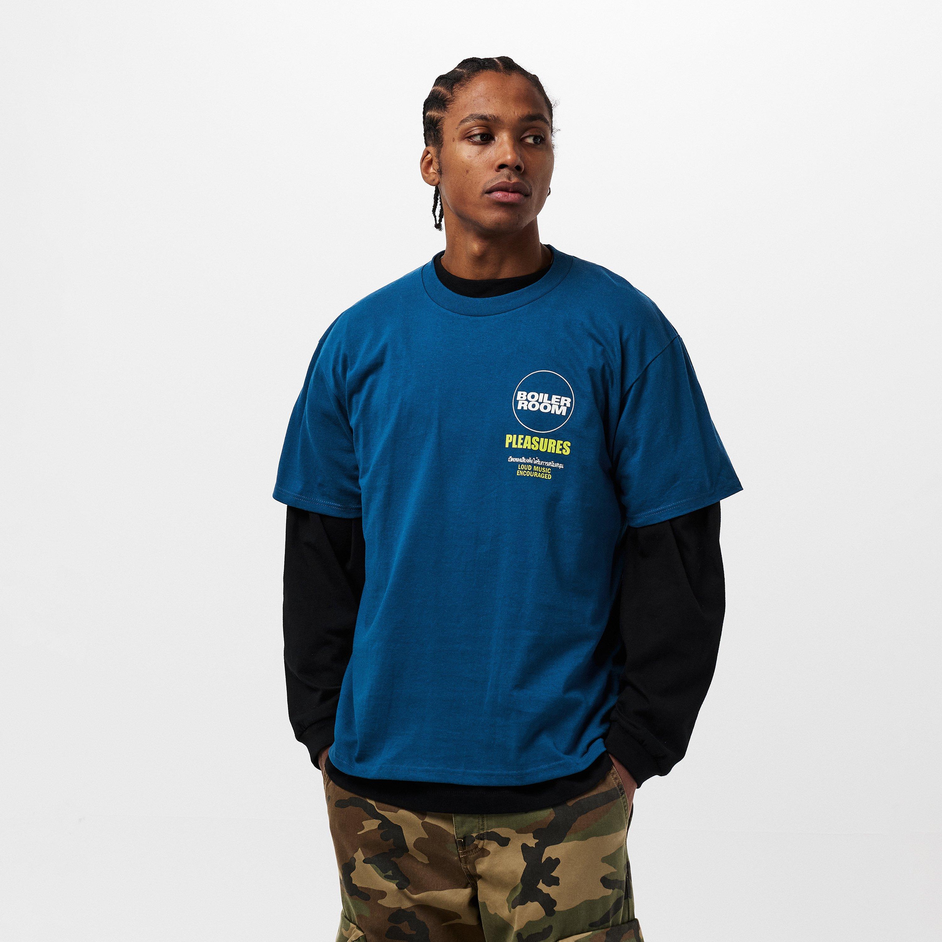 Blue - Pleasures - Men's Pleasur Turntable T-Shirt - 3