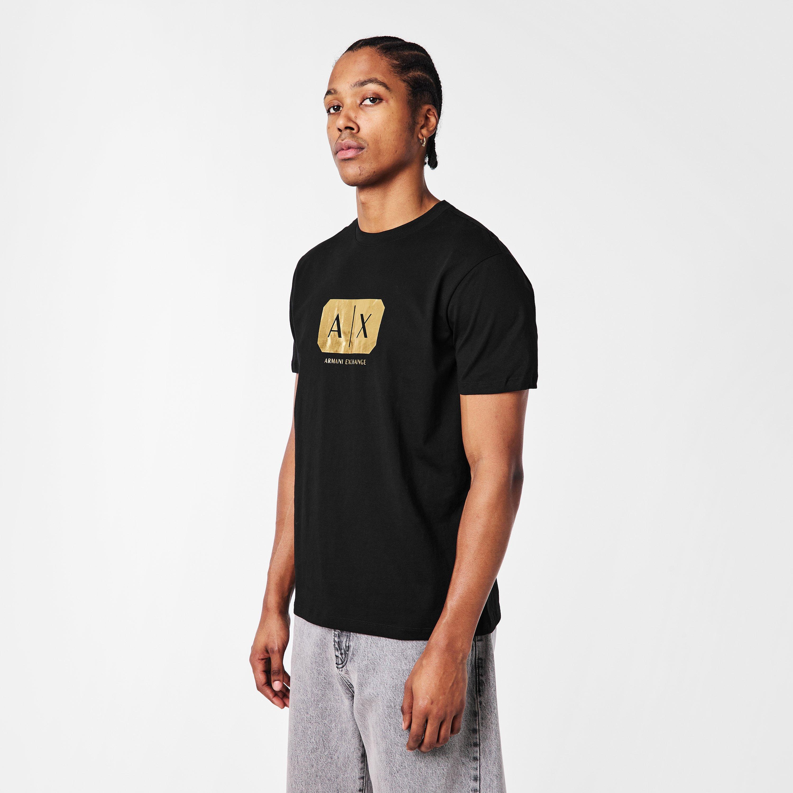 Armani Exchange Men's AX Badge Large T-Shirt | Sports Direct
