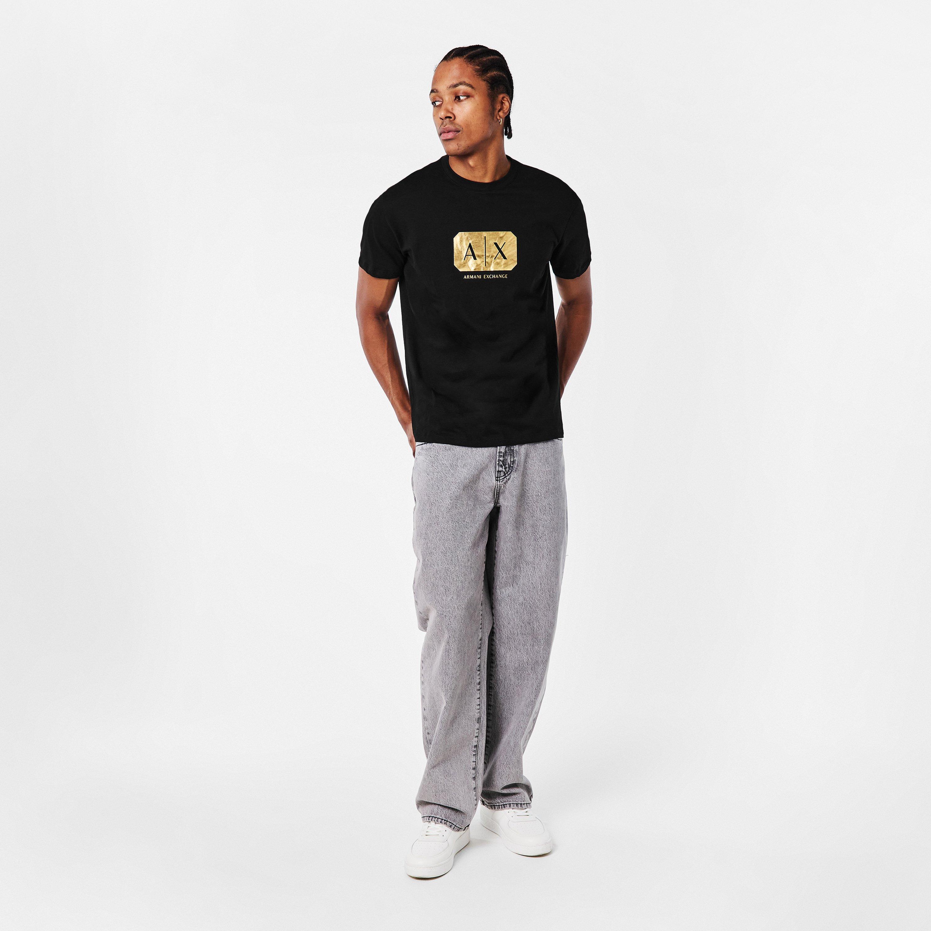 Black UC001 - Armani Exchange - AX Badge Lg Tee Sn61 - 6