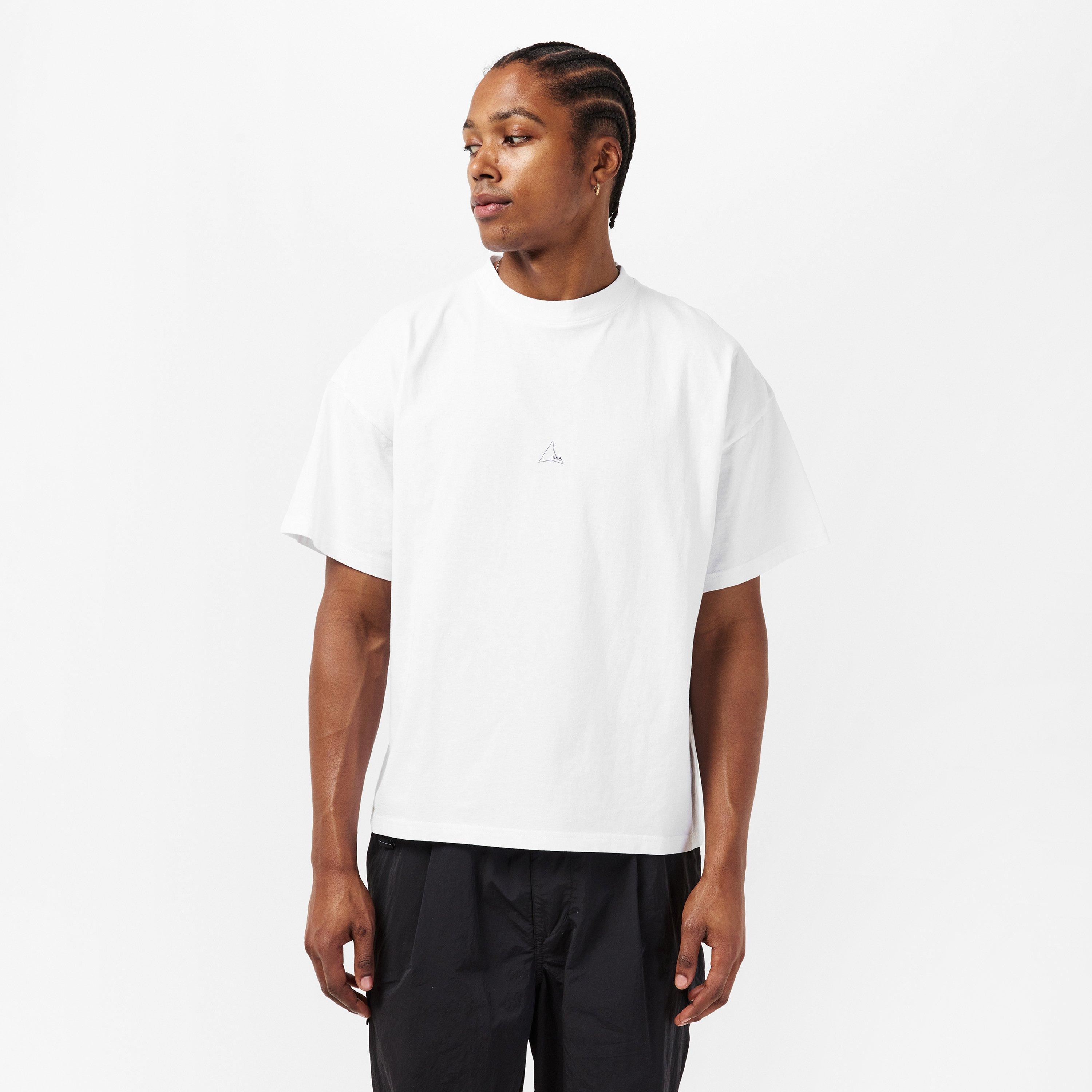 White - ROA - Men's Logo Organic T-Shirt - 3