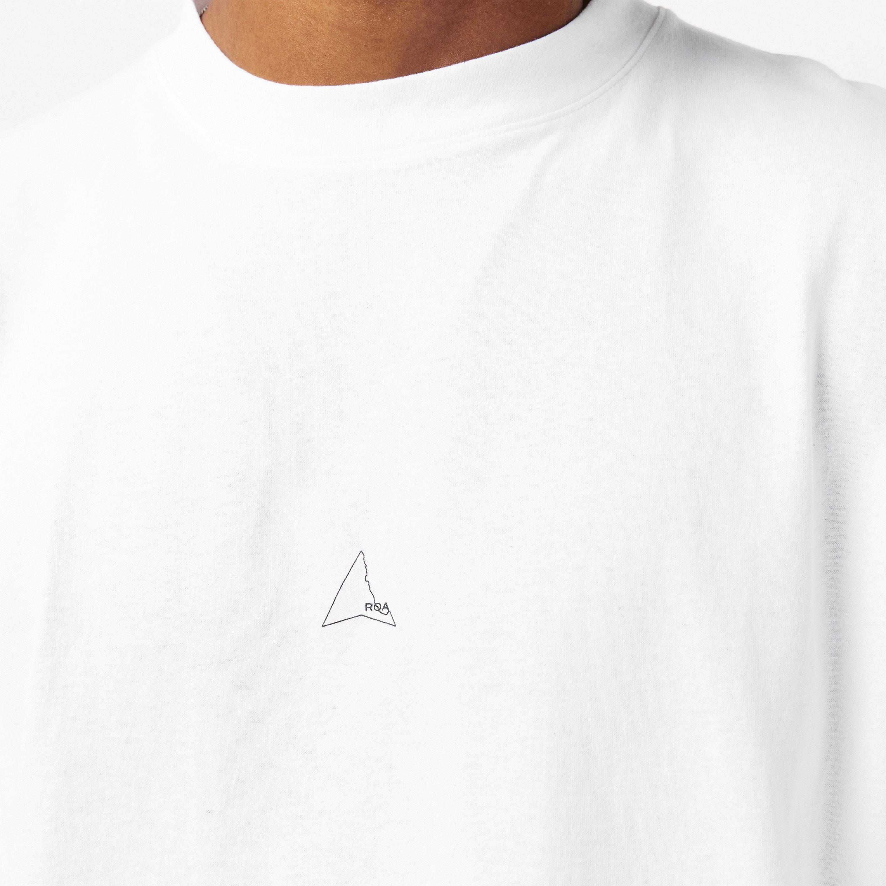 White - ROA - Men's Logo Organic T-Shirt - 5