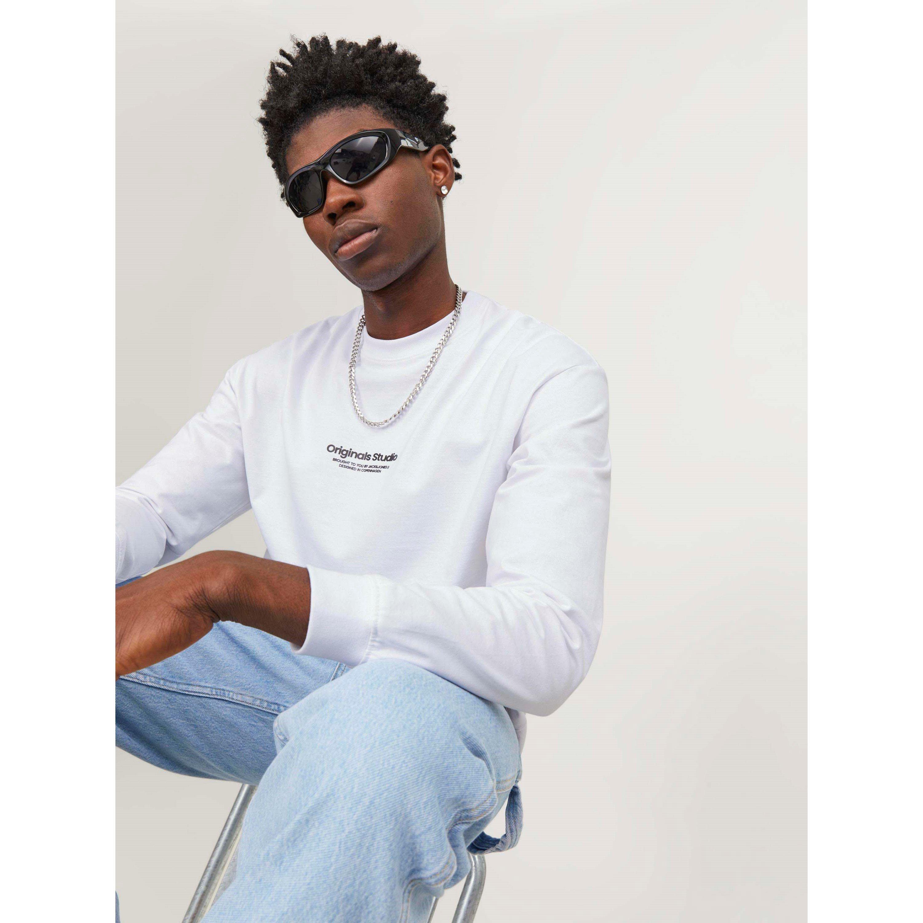 Blanc éclatant - Jack and Jones - Jack Ls T Crew Neck Sn99 - 6