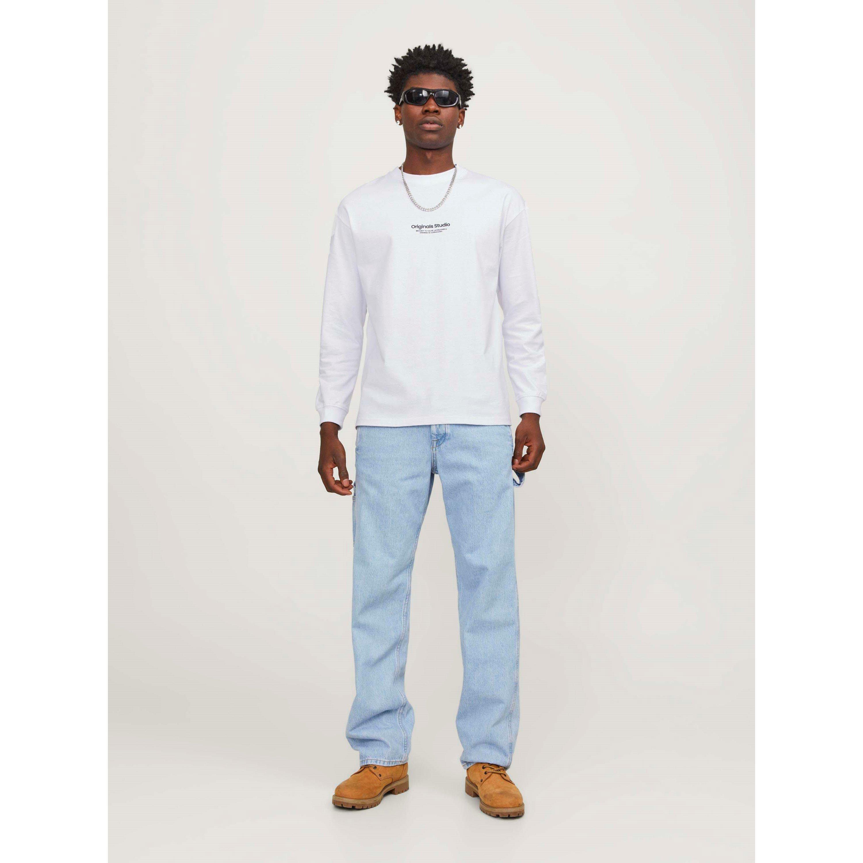 Blanc éclatant - Jack and Jones - Jack Ls T Crew Neck Sn99 - 7