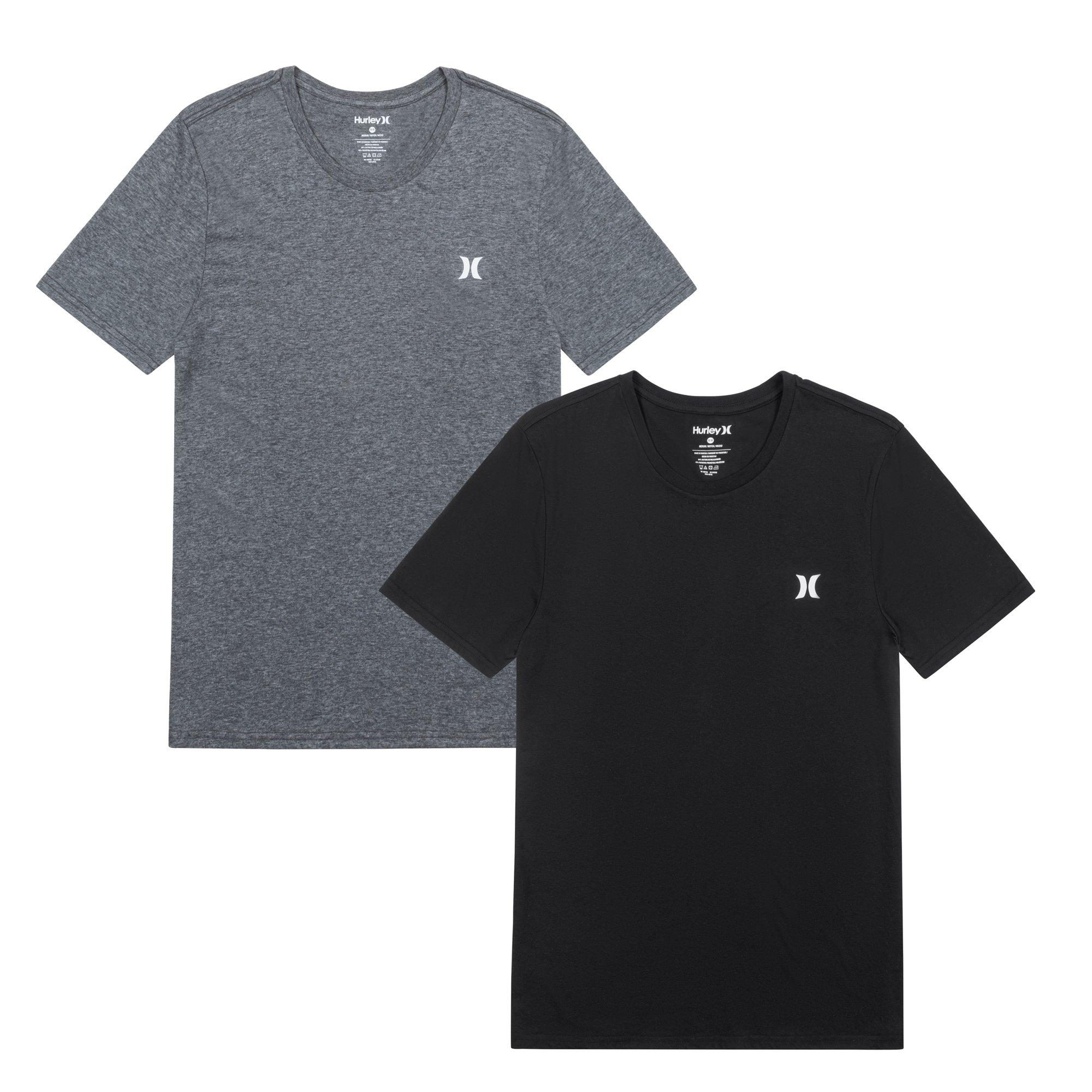 Schwarz Grau - Hurley - 2Pk Crew T-Shirts - 1