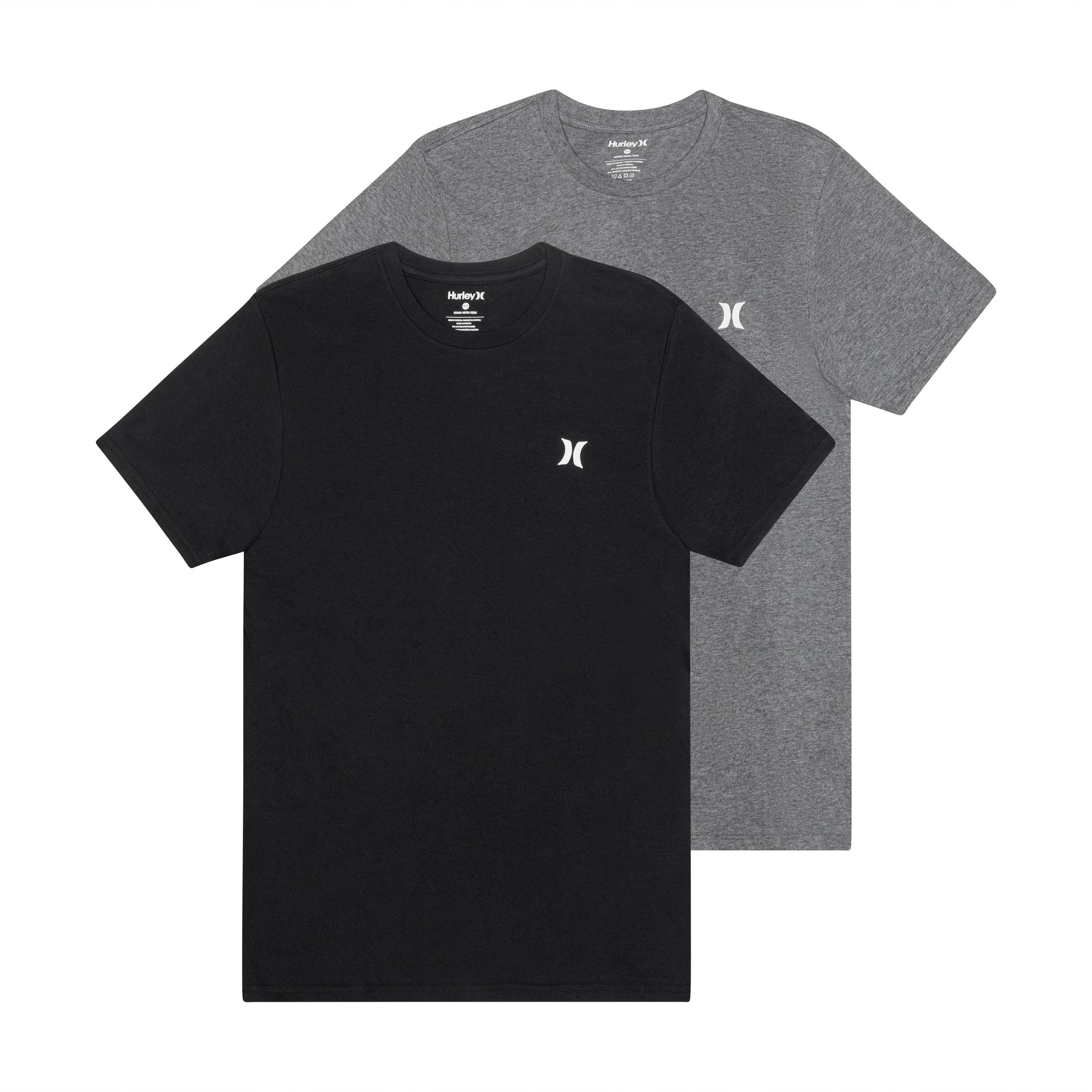 Schwarz Grau - Hurley - 2Pk Crew T-Shirts - 5