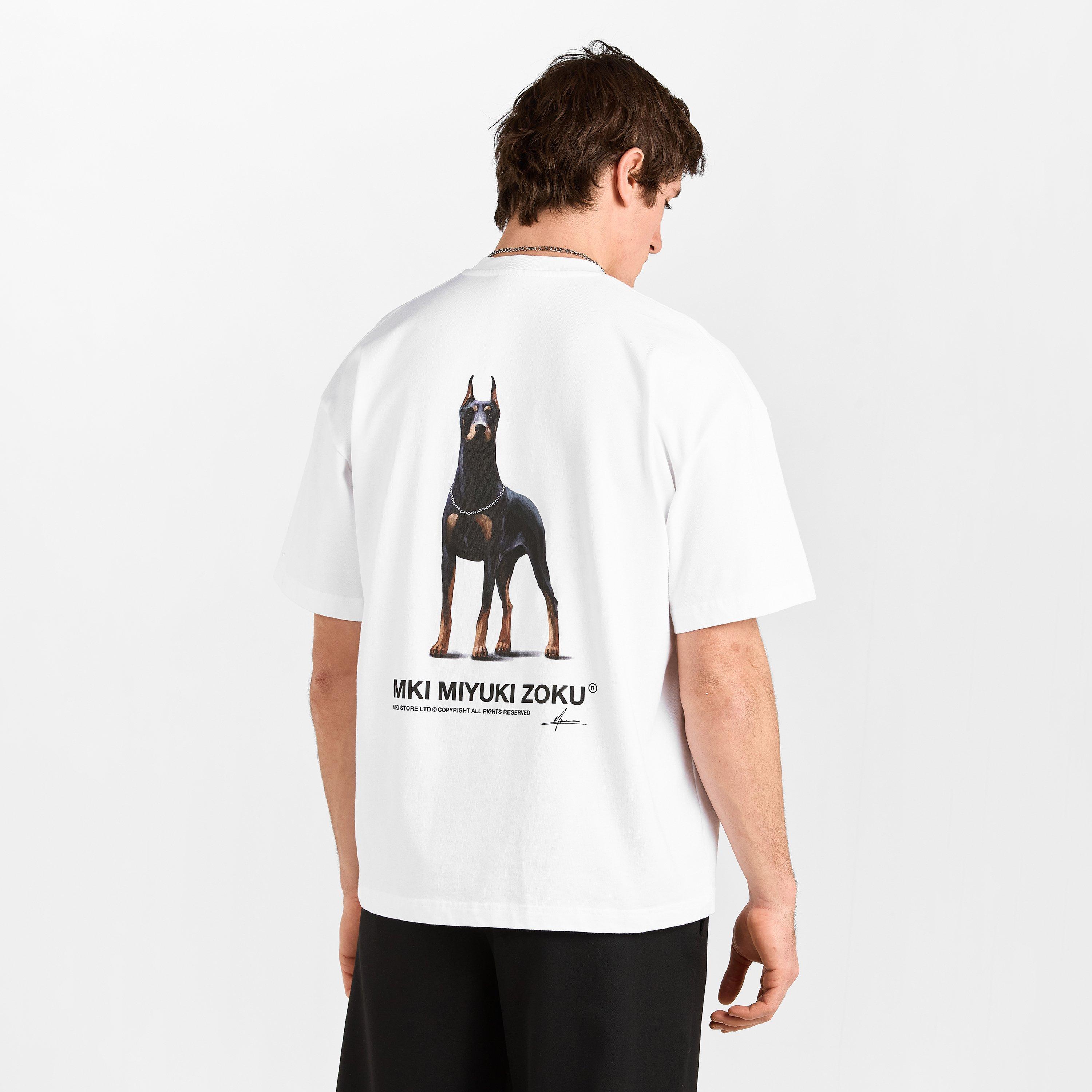 White - MKI MIYUKI ZOKU - Men's Rubi Dobie Oversized Fit Oversized T-Shirt - 4