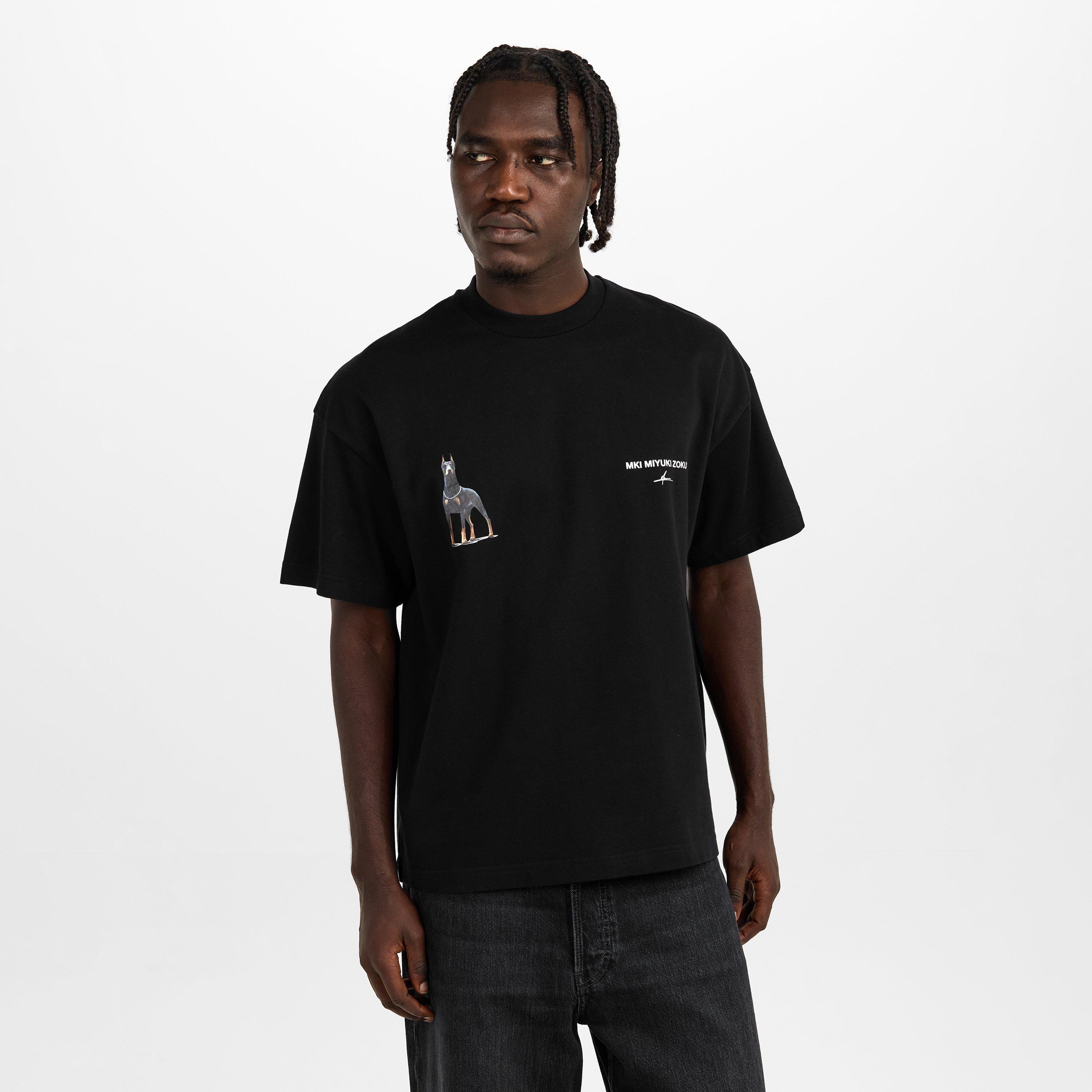 Black - MKI MIYUKI ZOKU - Men's Rubi Dobie Oversized Fit Oversized T-Shirt - 3