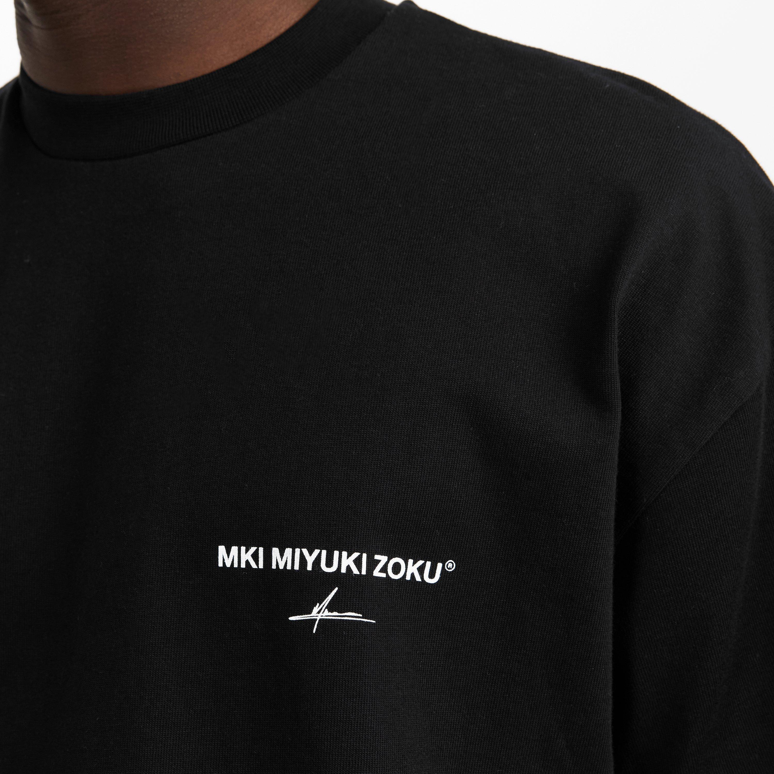 Black - MKI MIYUKI ZOKU - Men's Rubi Dobie Oversized Fit Oversized T-Shirt - 5
