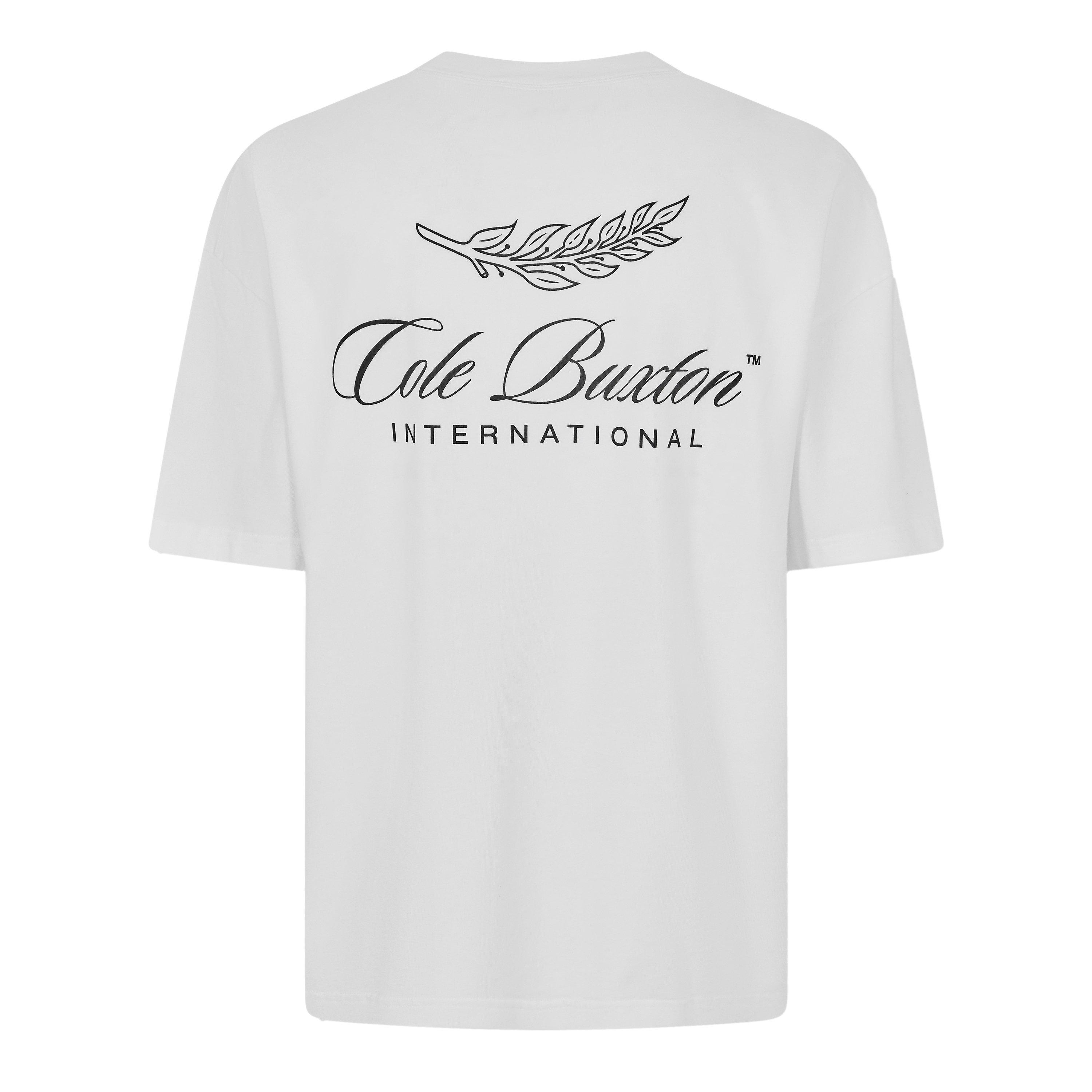 White - Cole Buxton - Men's Inter Logo Oversized T-Shirt - 2