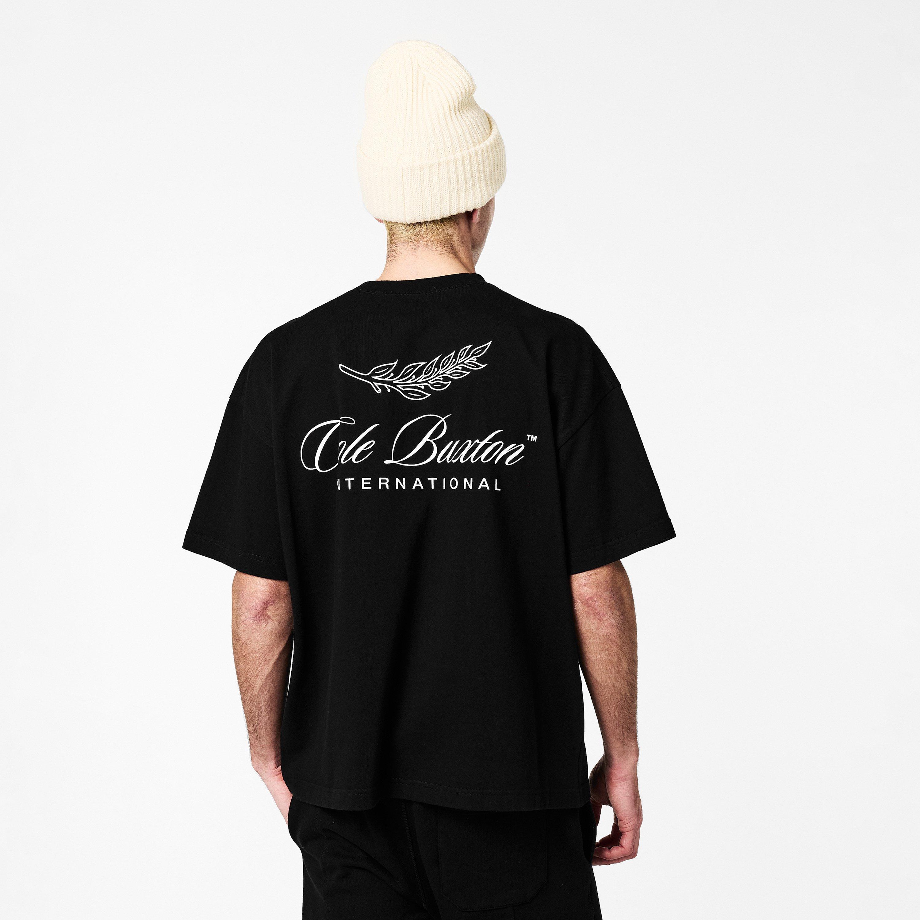 Black - Cole Buxton - Men's Inter Logo Oversized T-Shirt - 4