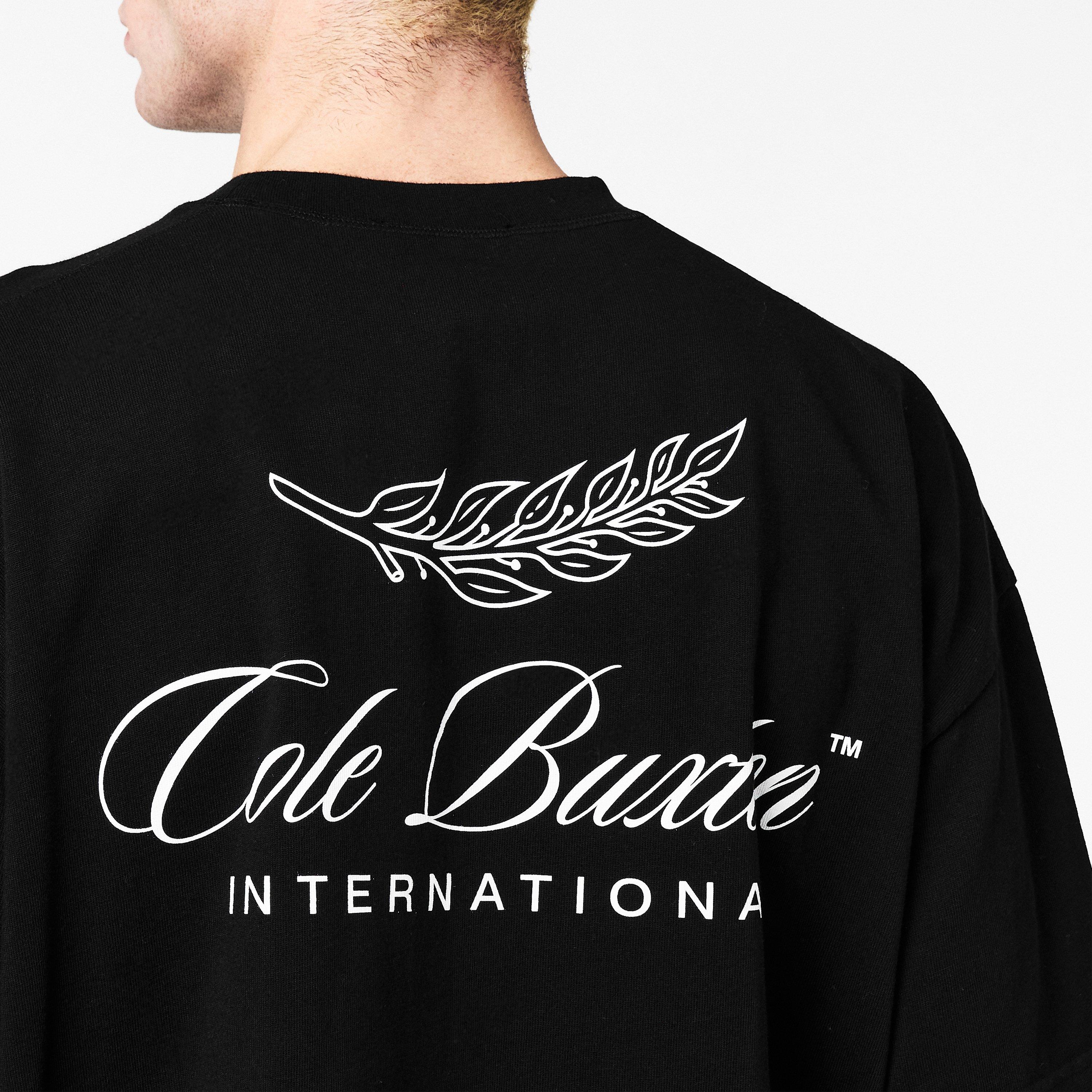 Black - Cole Buxton - Men's Inter Logo Oversized T-Shirt - 5