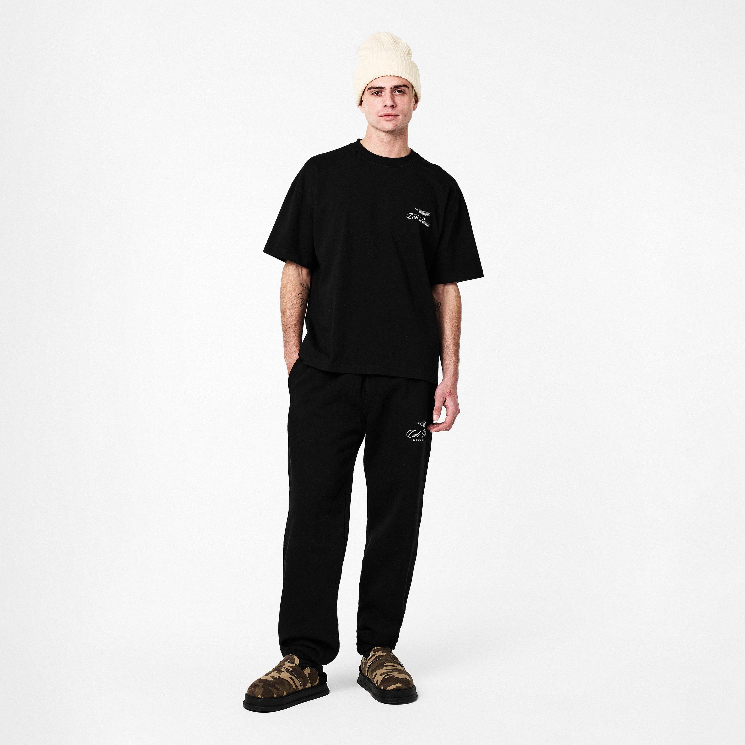 Black - Cole Buxton - Men's Inter Logo Oversized T-Shirt - 6