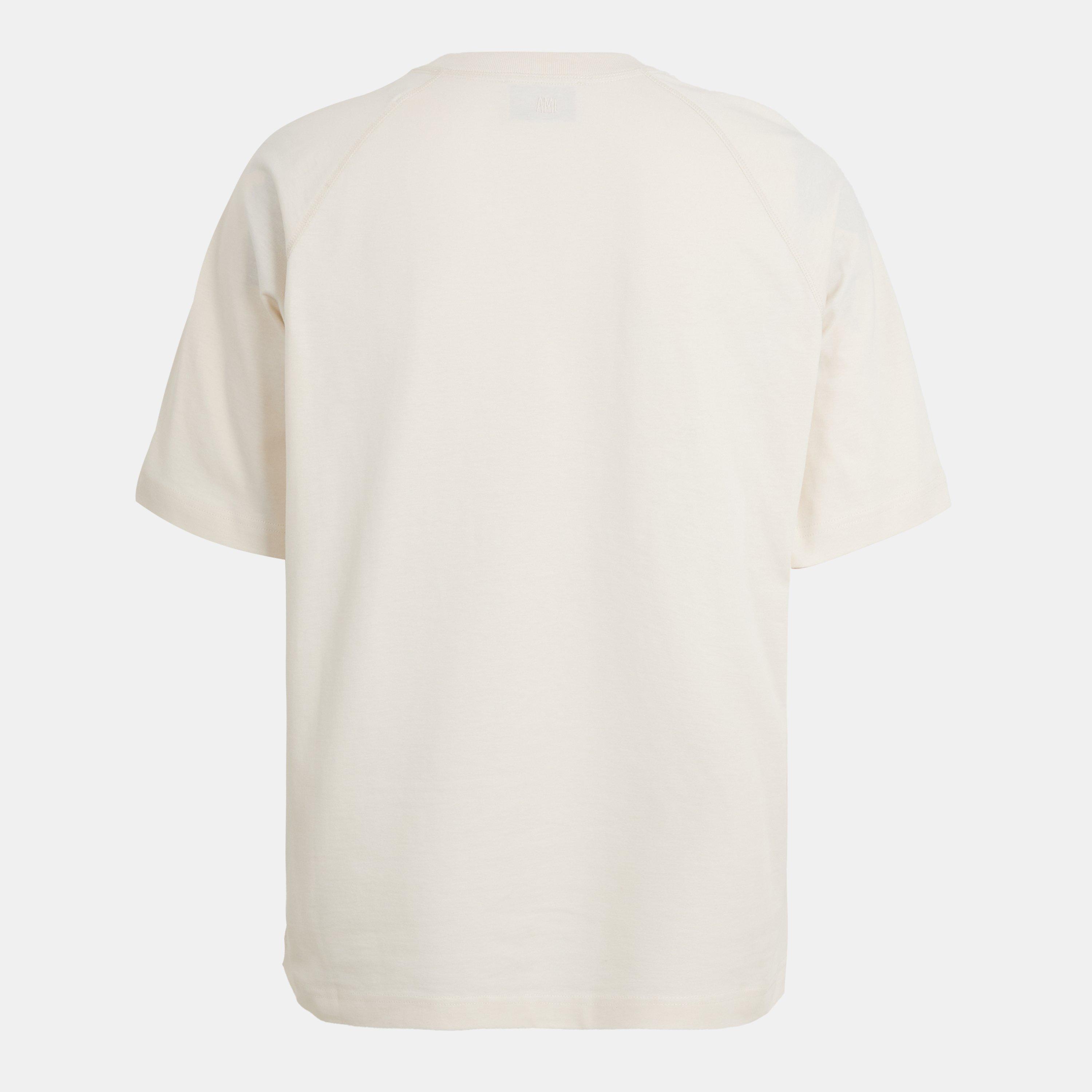 Ivory - Ami Paris - Ami Script Tee Sn54 - 2