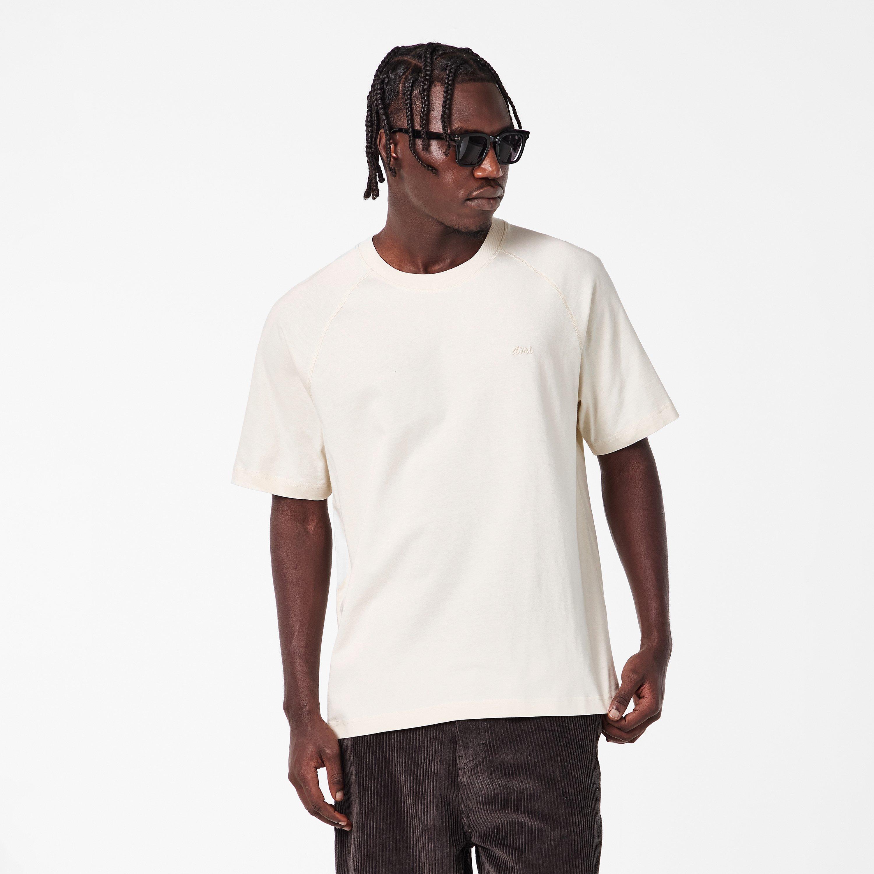 Ivory - Ami Paris - Ami Script Tee Sn54 - 3