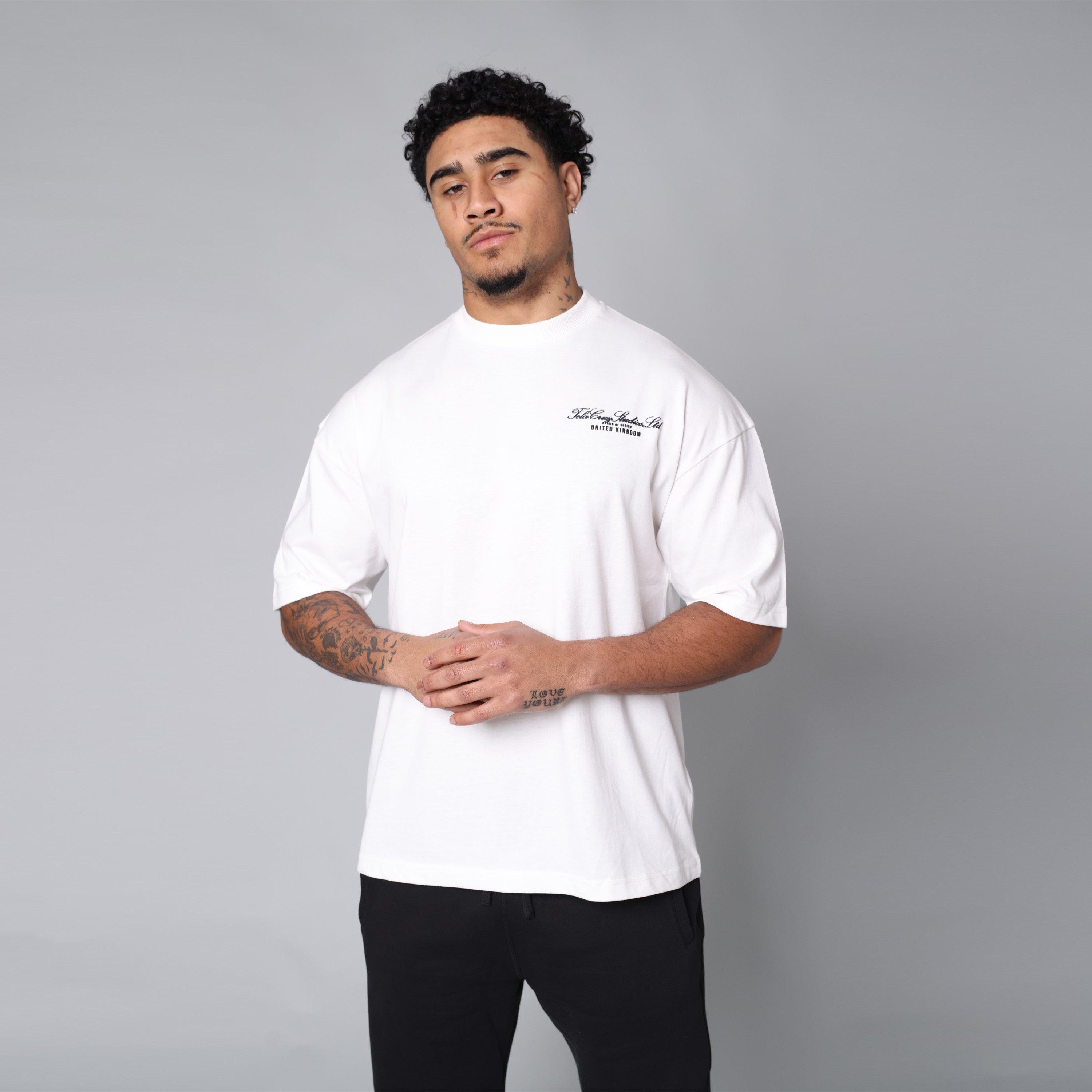 White - Tela Cruz - Men's Studio Tee Oversized T-Shirt - 3