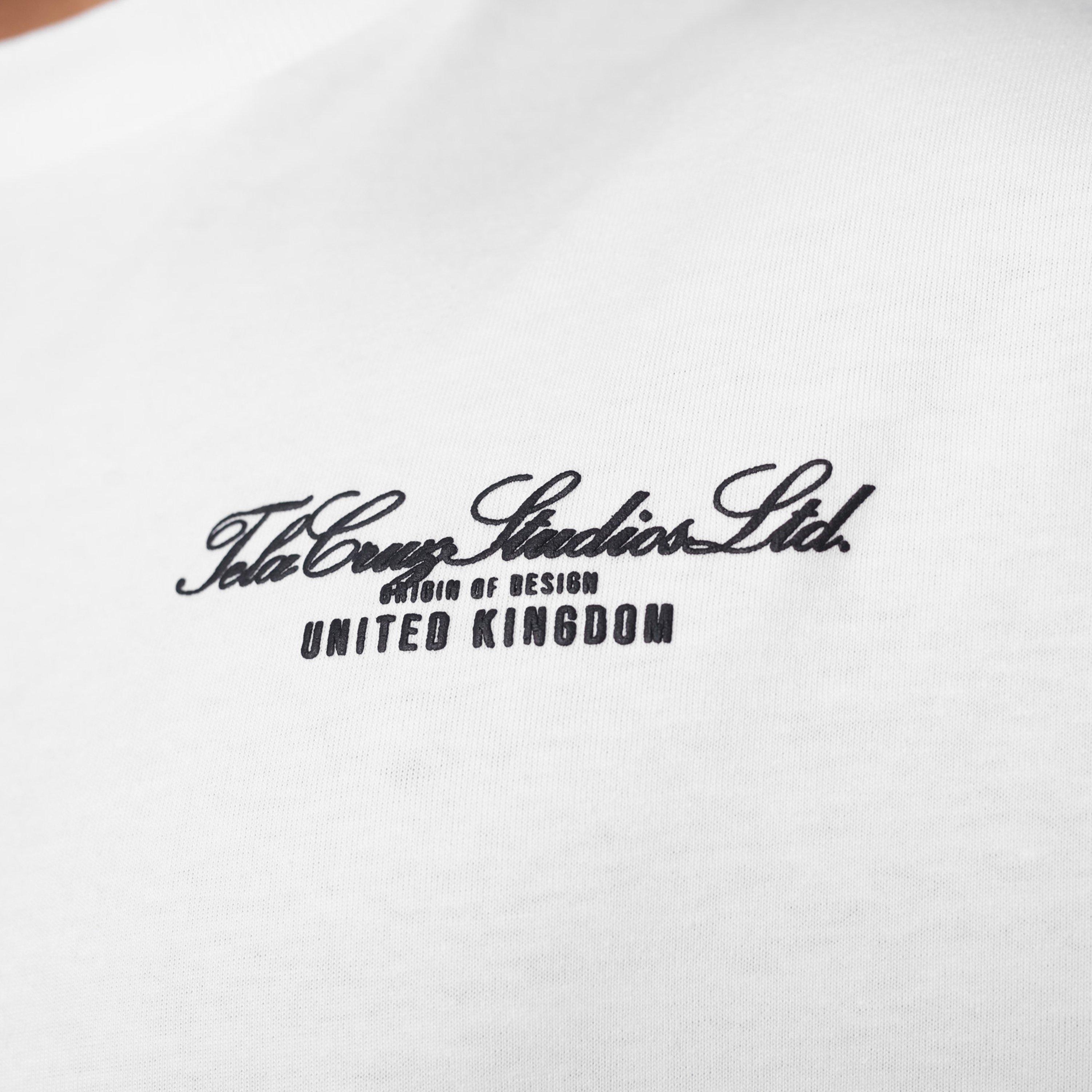 White - Tela Cruz - Men's Studio Tee Oversized T-Shirt - 5