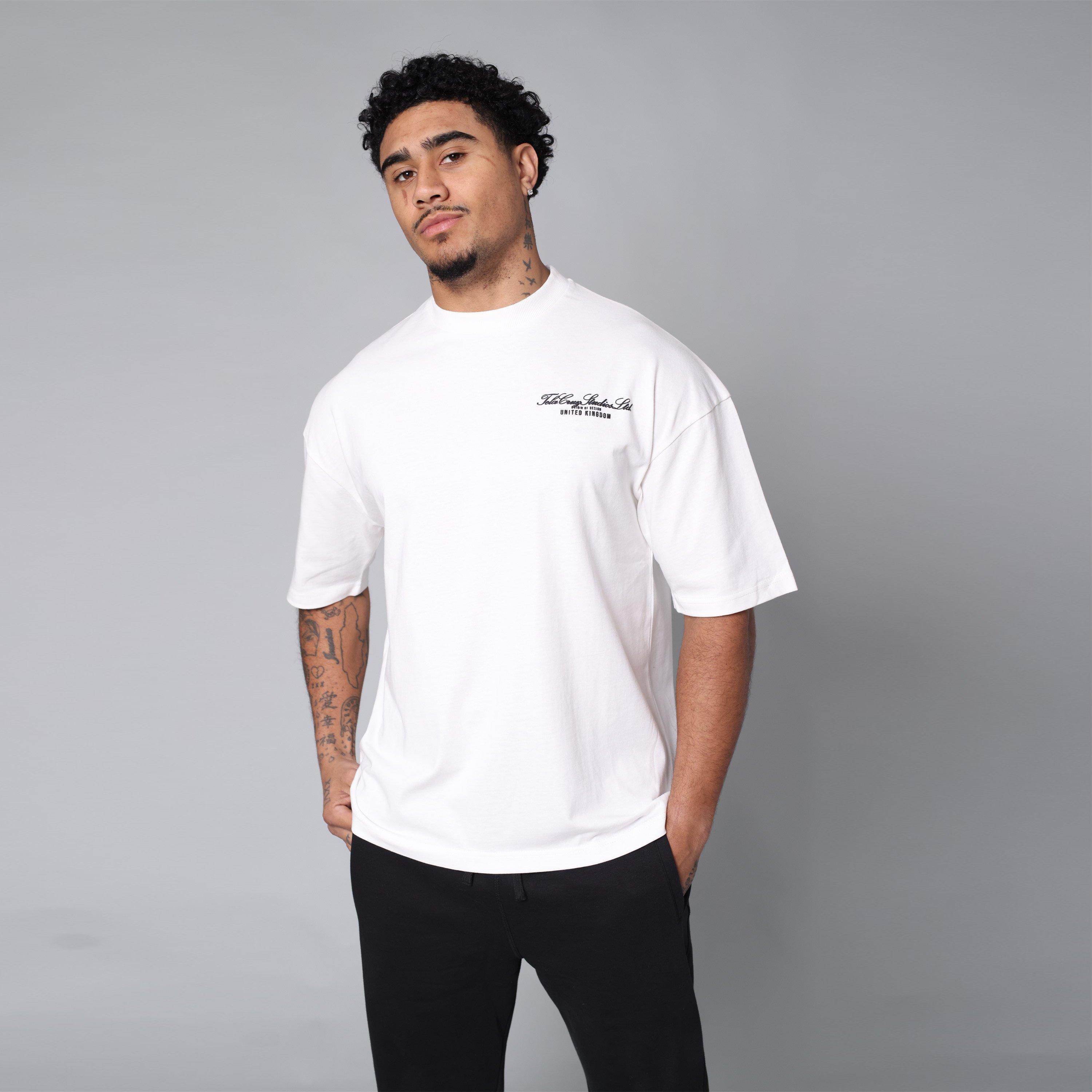 White - Tela Cruz - Men's Studio Tee Oversized T-Shirt - 6