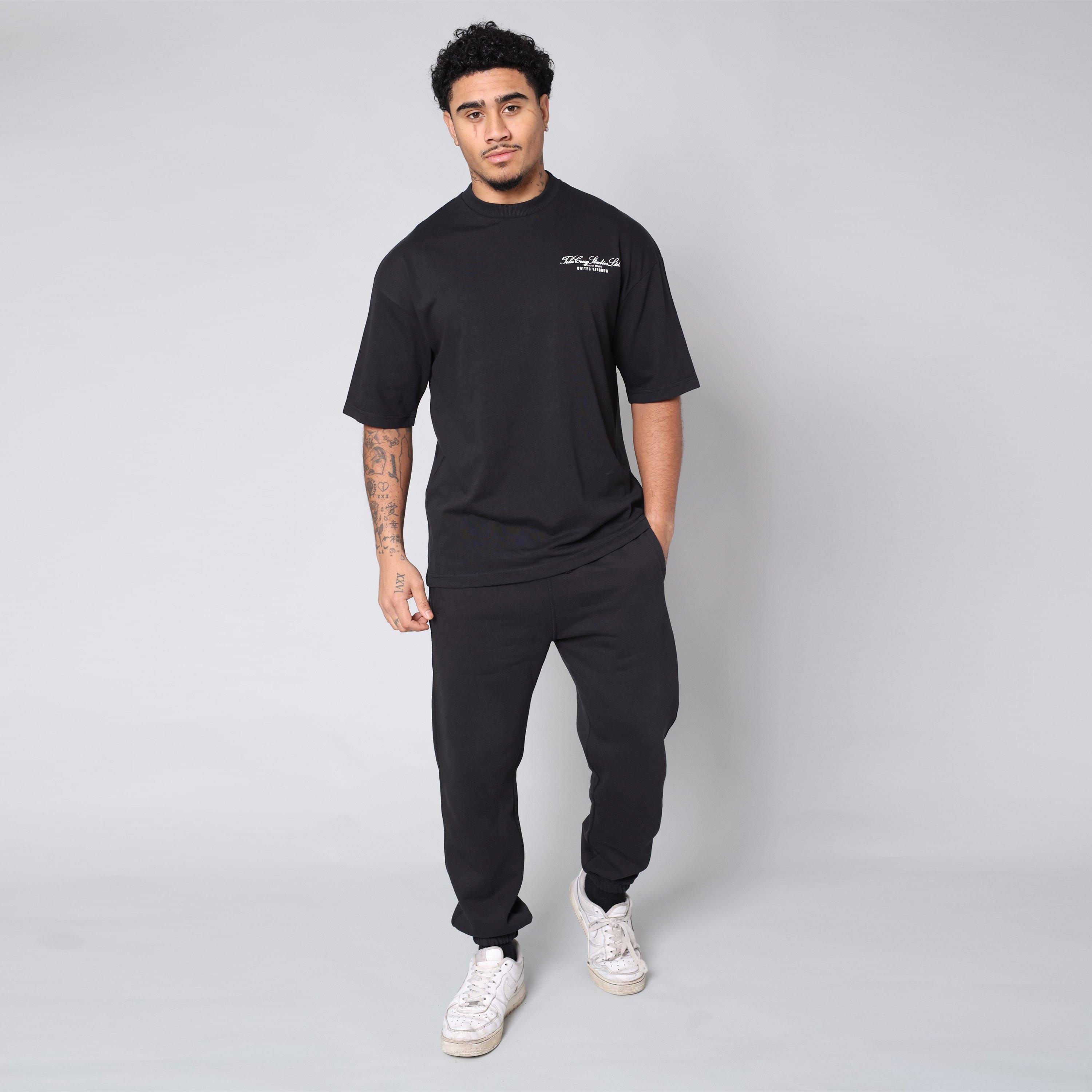Black - Tela Cruz - Men's Studio Tee Oversized T-Shirt - 1
