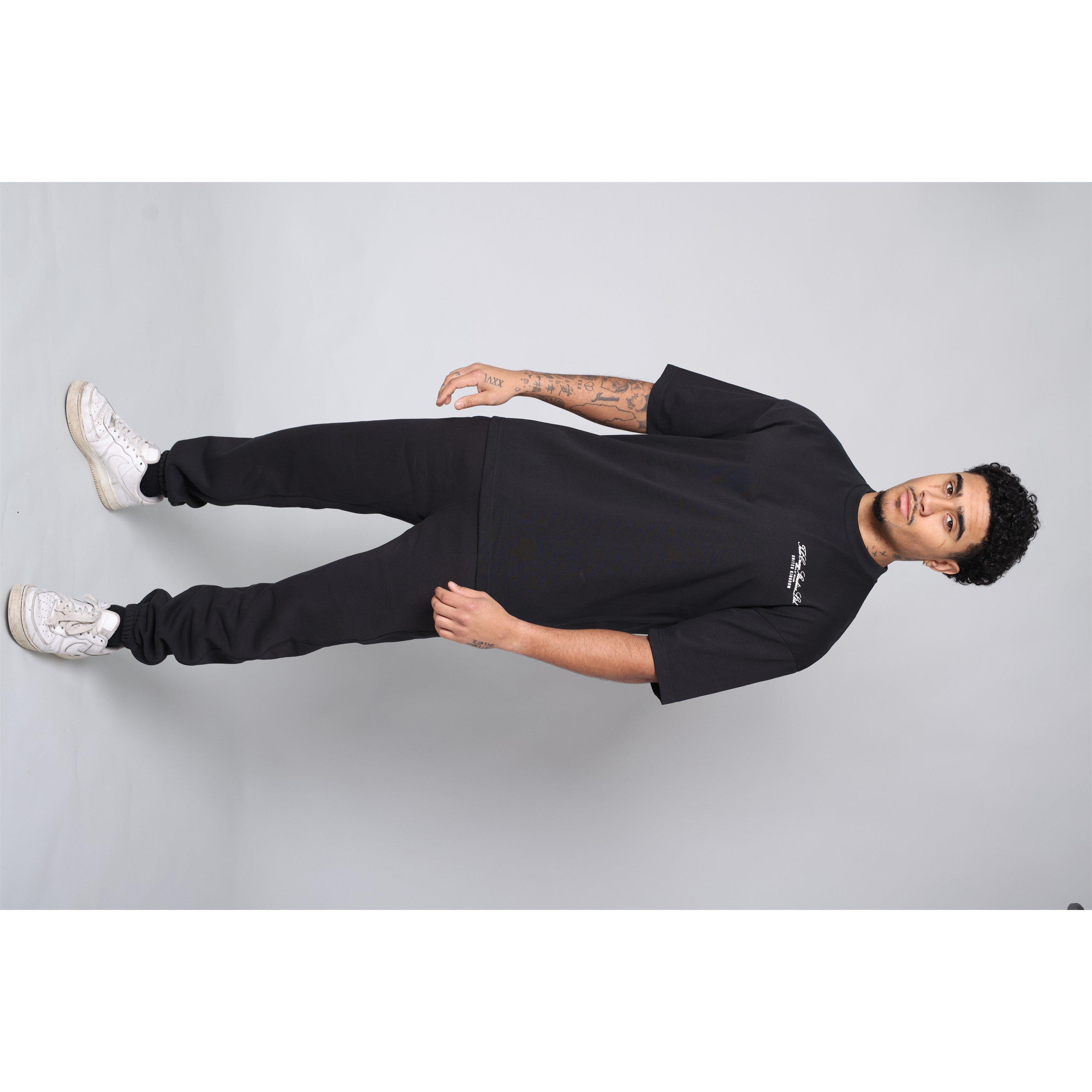 Black - Tela Cruz - Men's Studio Tee Oversized T-Shirt - 2
